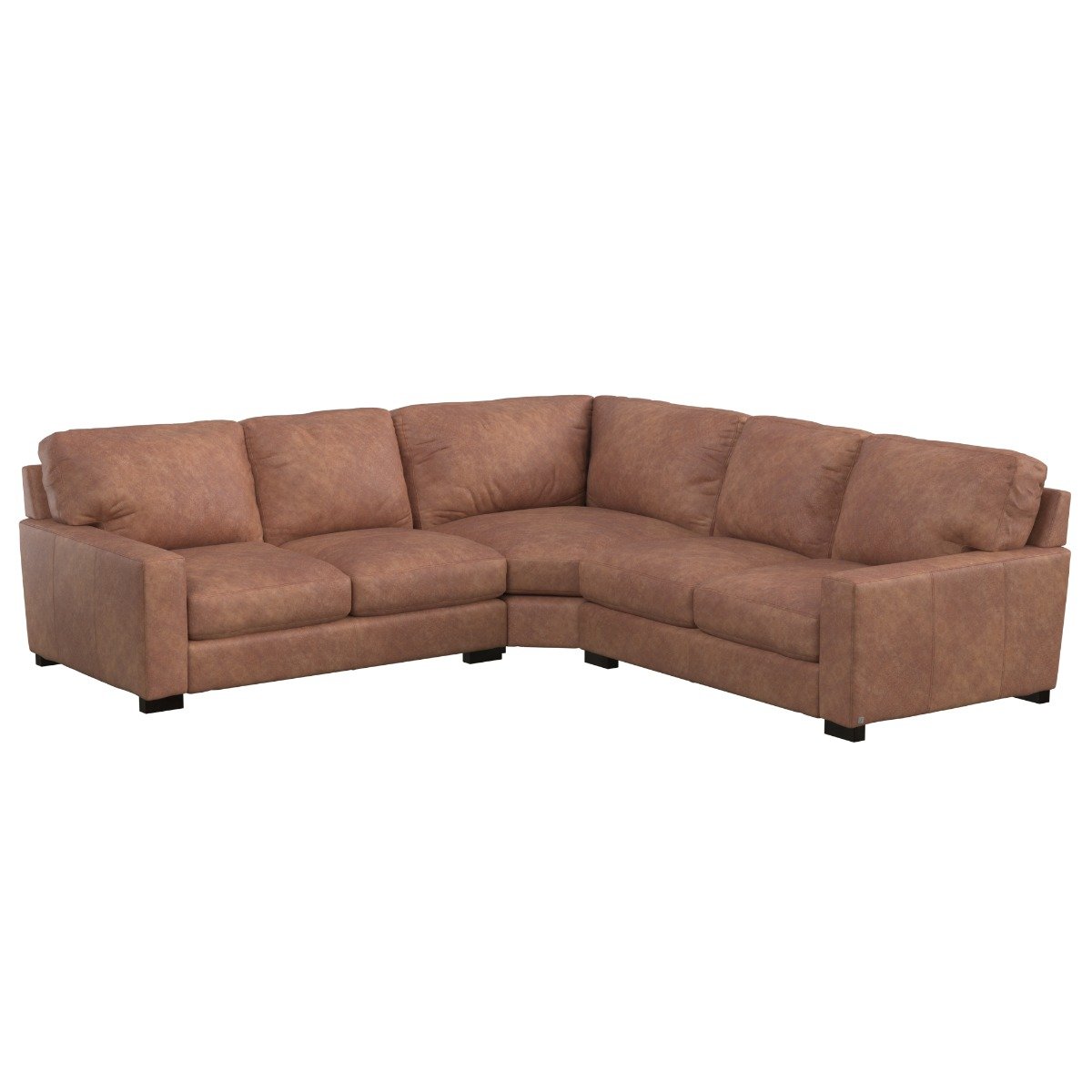 Lorenza Corner Sofa, Brown Leather | Barker & Stonehouse