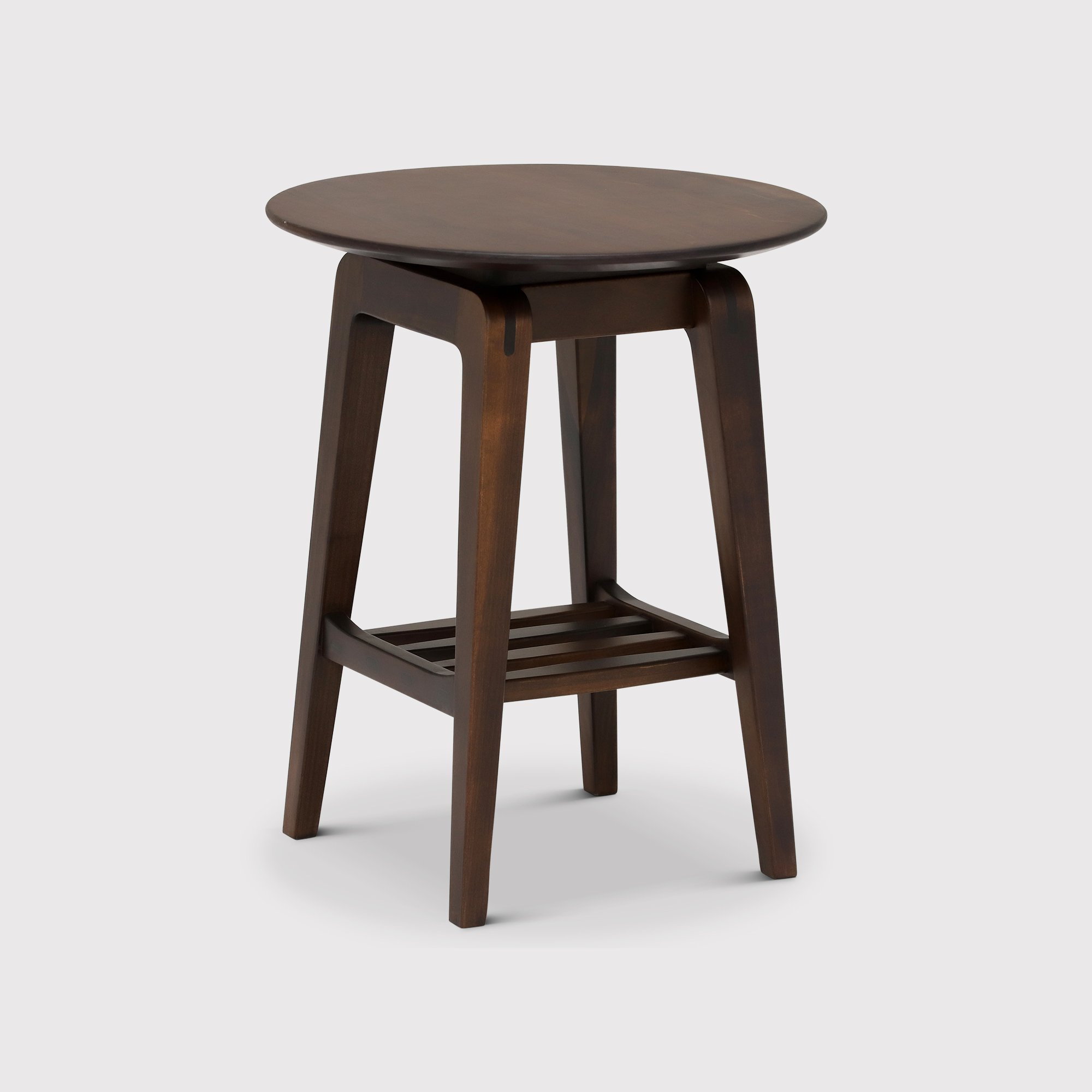 Ercol Lugo Side Table, Round, Brown | Barker & Stonehouse