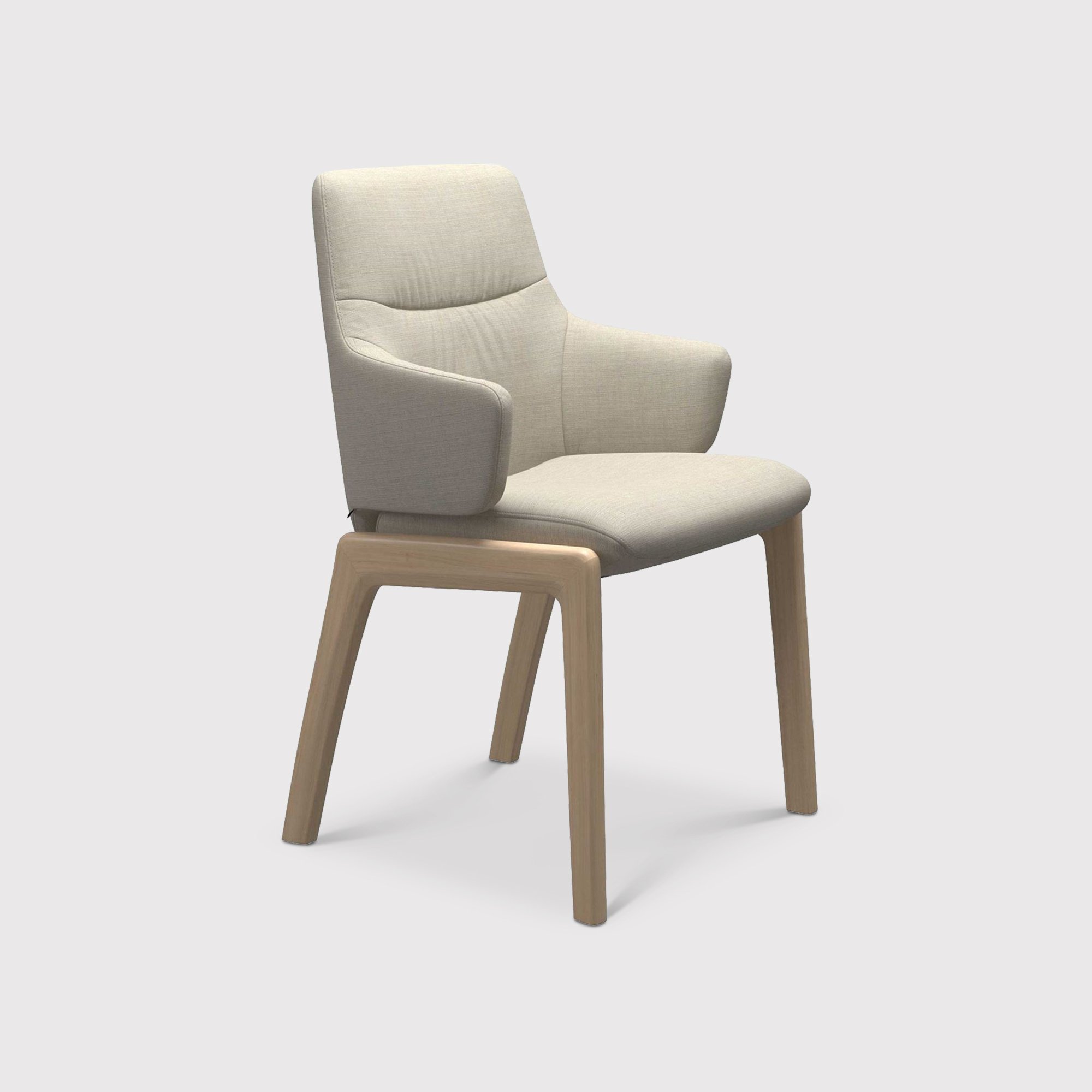 Stressless Mint Dining Chair Low Back D100 Arms Quickship, Neutral | Barker & Stonehouse