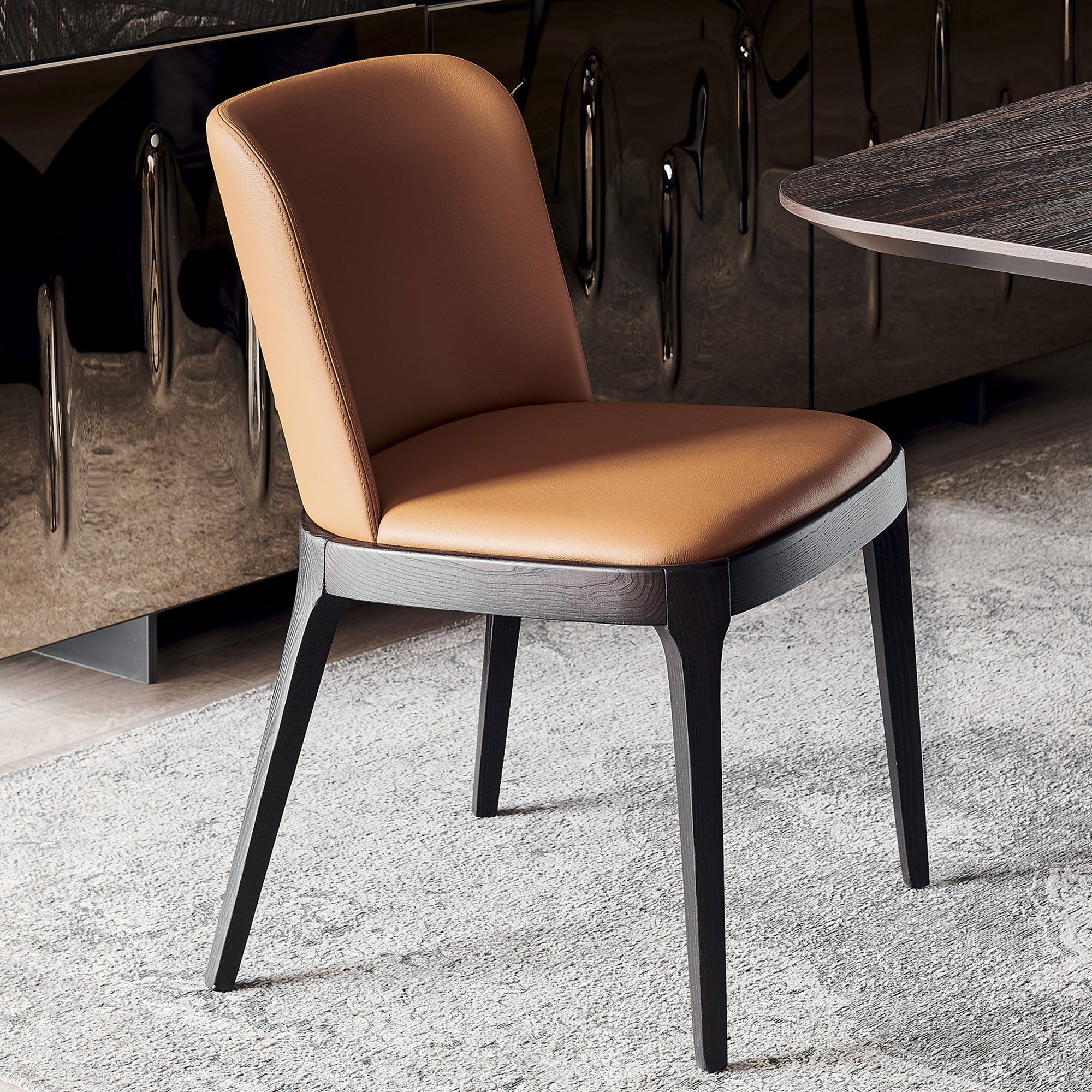 Cattelan Italia Magda Dining Chair, Brown | Barker & Stonehouse