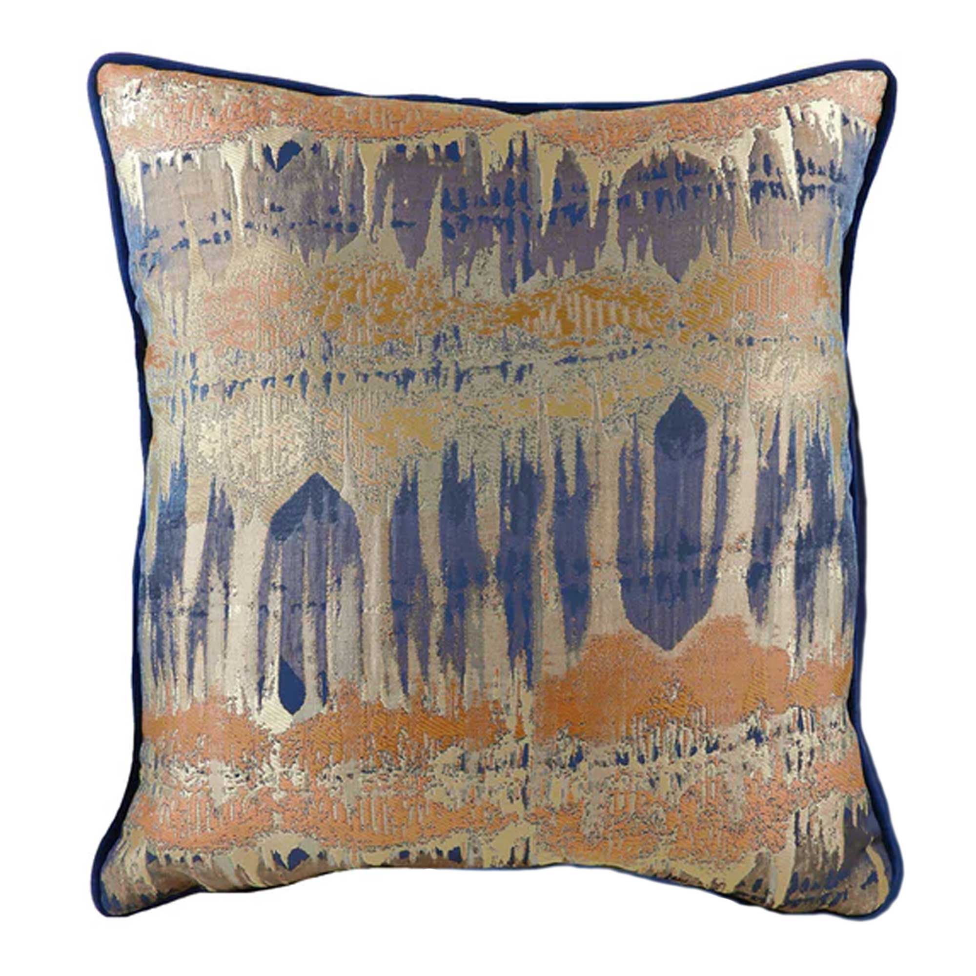 Marbled Blue Cushion, Square Polyester | Barker & Stonehouse