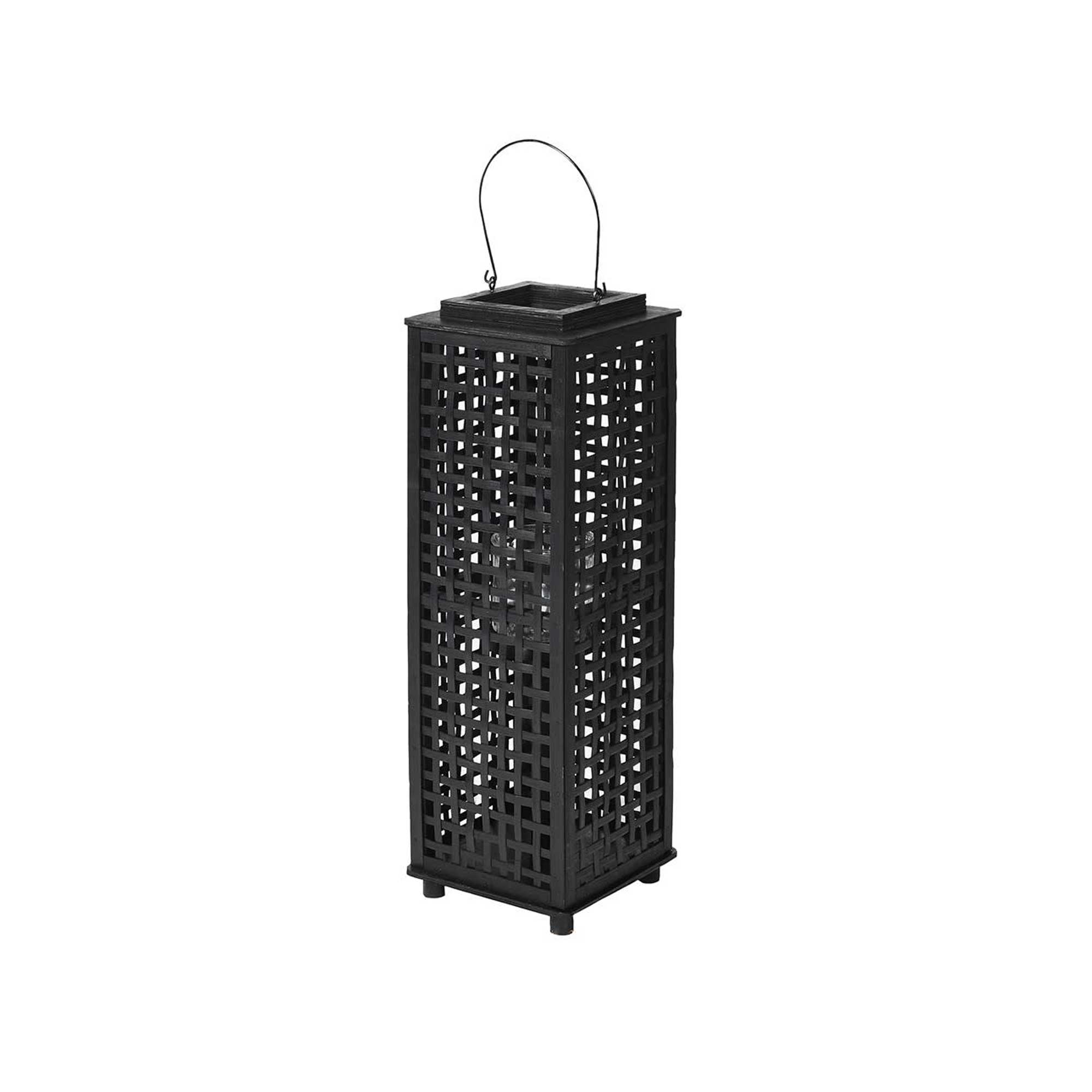 Med Black Bamboo Lantern | Barker & Stonehouse