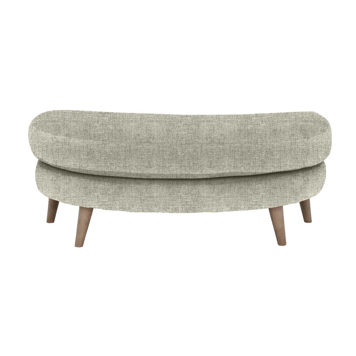Myers Oval Cuddler Stool, Silver Fabric | Barker & Stonehouse