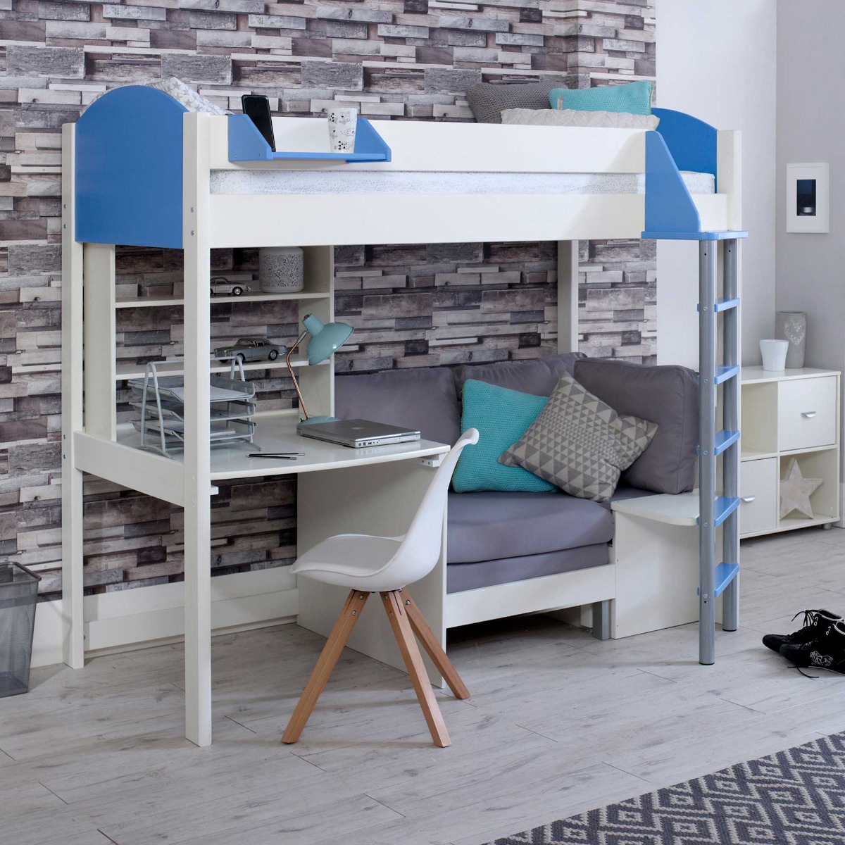 Noah Single Highsleeper, Blue | Barker & Stonehouse