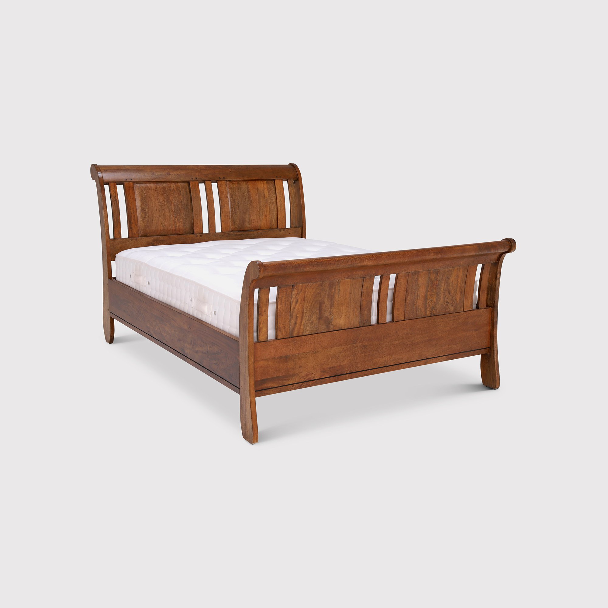 New Frontier 135cm Sleigh Bed, Brown | Double | Barker & Stonehouse