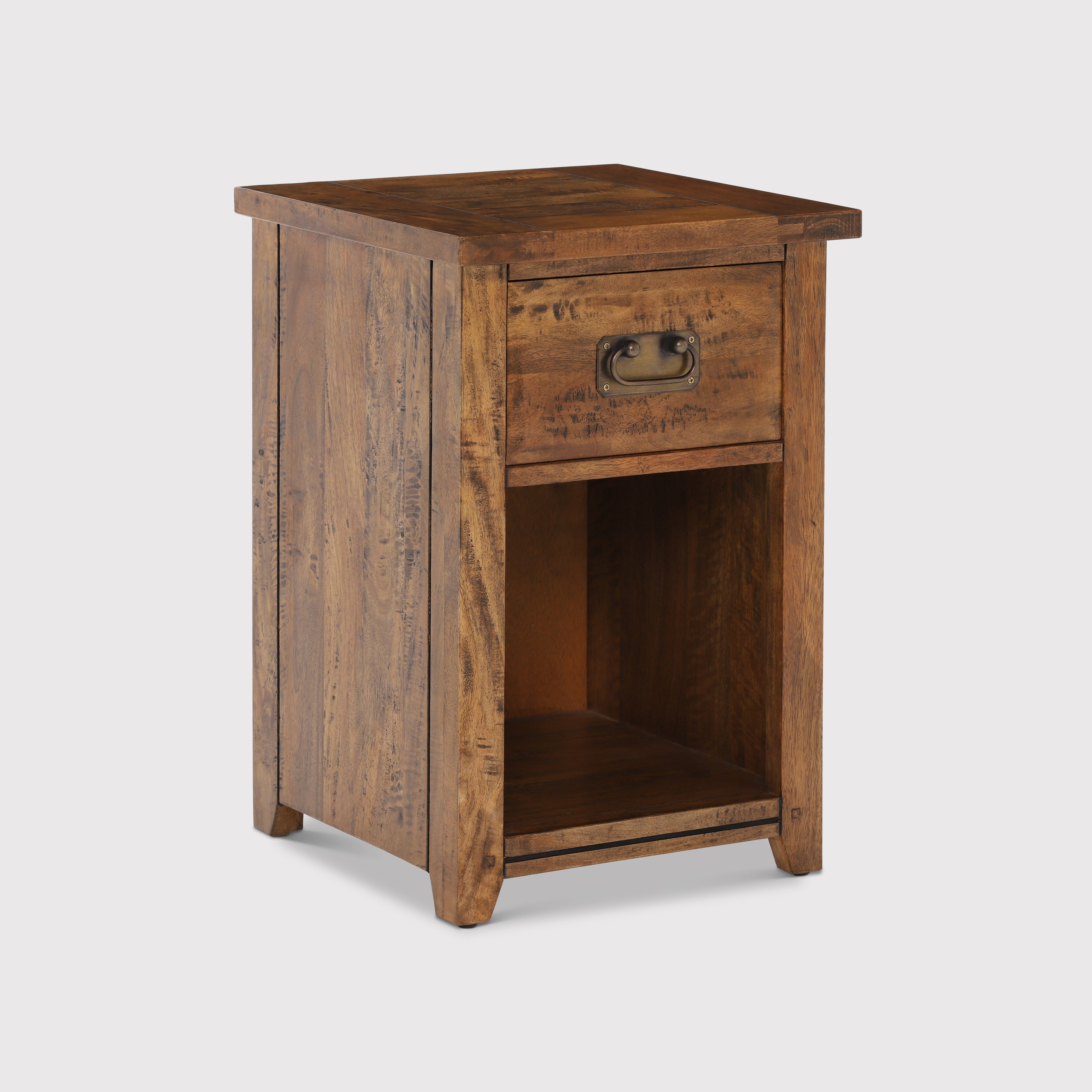 New Frontier 1 Drawer Bedside Table, Mango Wood | Barker & Stonehouse