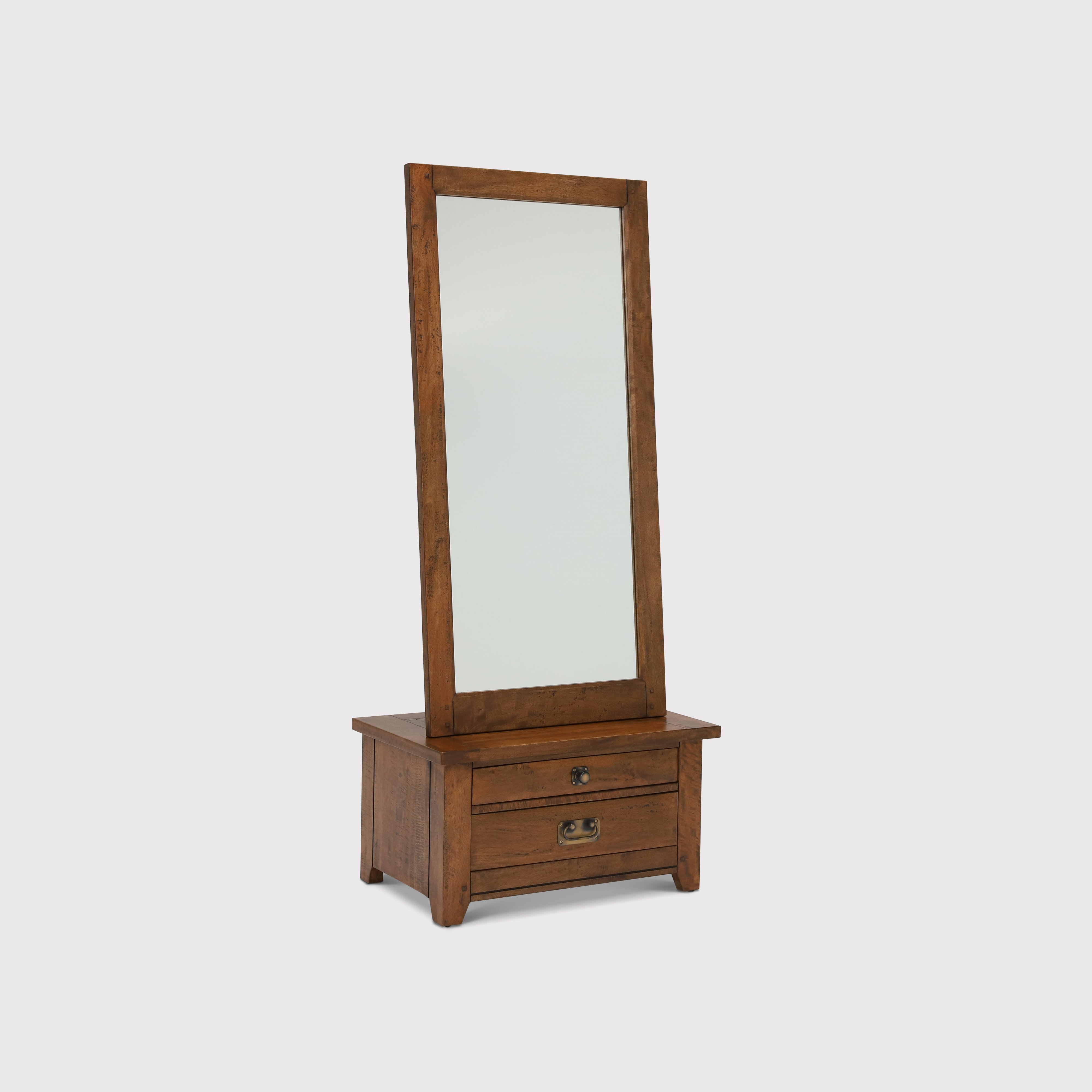 New Frontier Cheval Mirror, Square, Mango Wood | Barker & Stonehouse