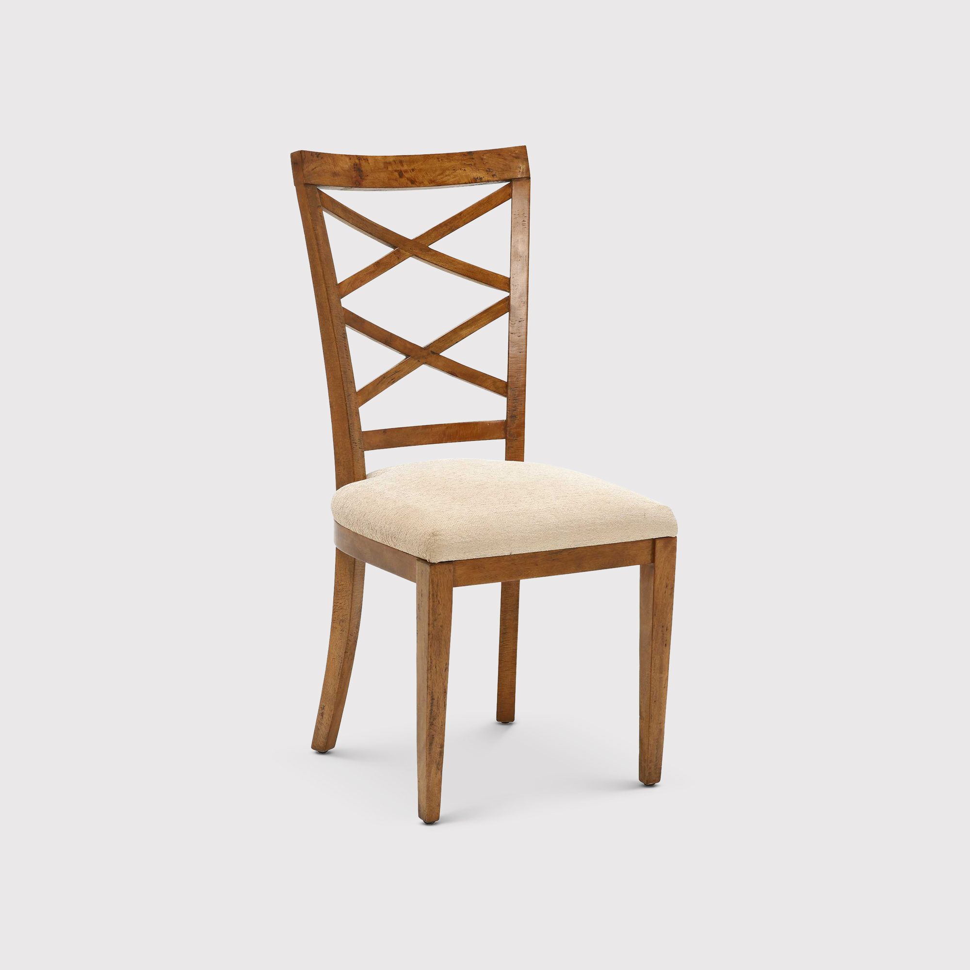 New Frontier Beidermeier Dining Chair, Brown Fabric | Barker & Stonehouse