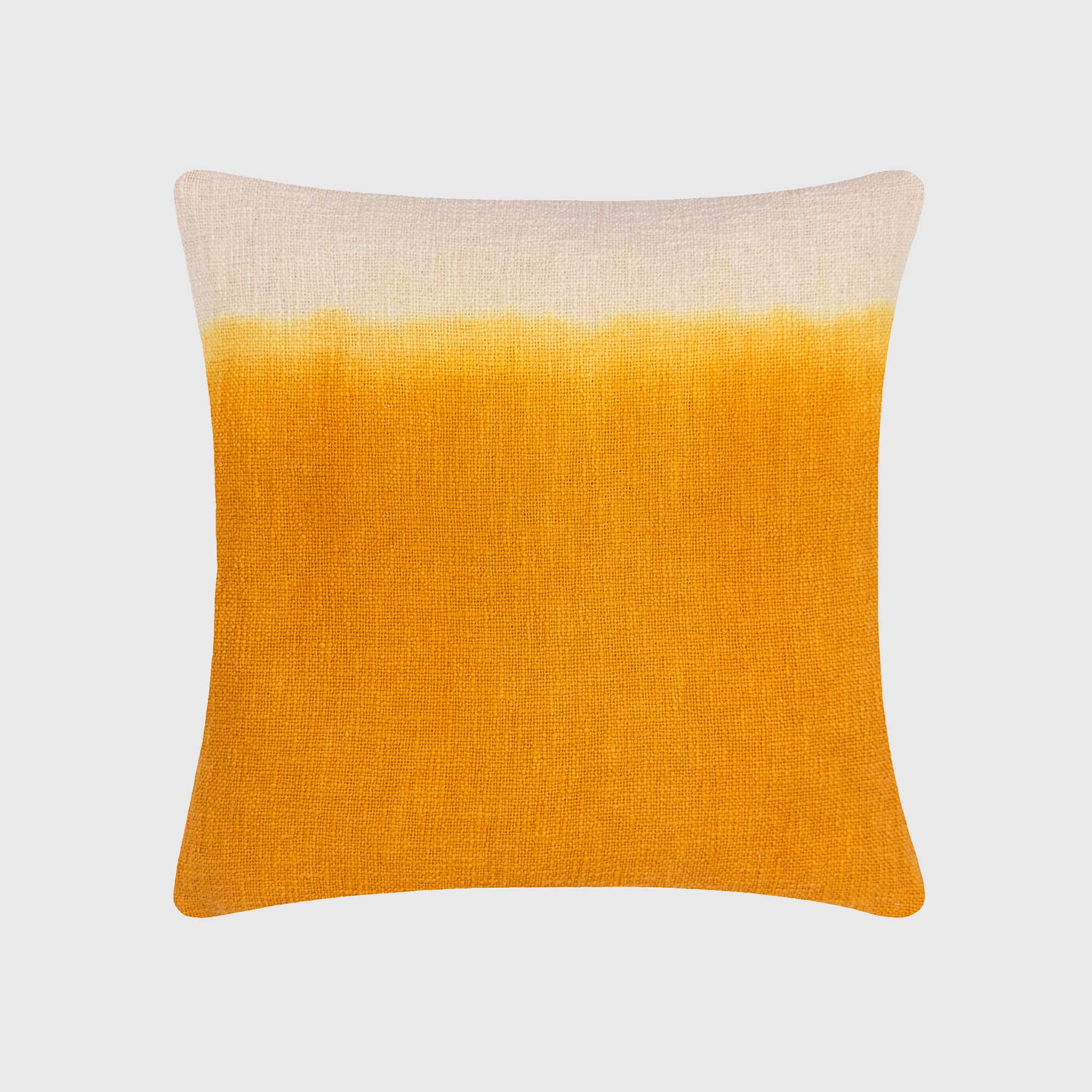 Ochre Ombre Cushion 50x50, Square, Yellow | Barker & Stonehouse