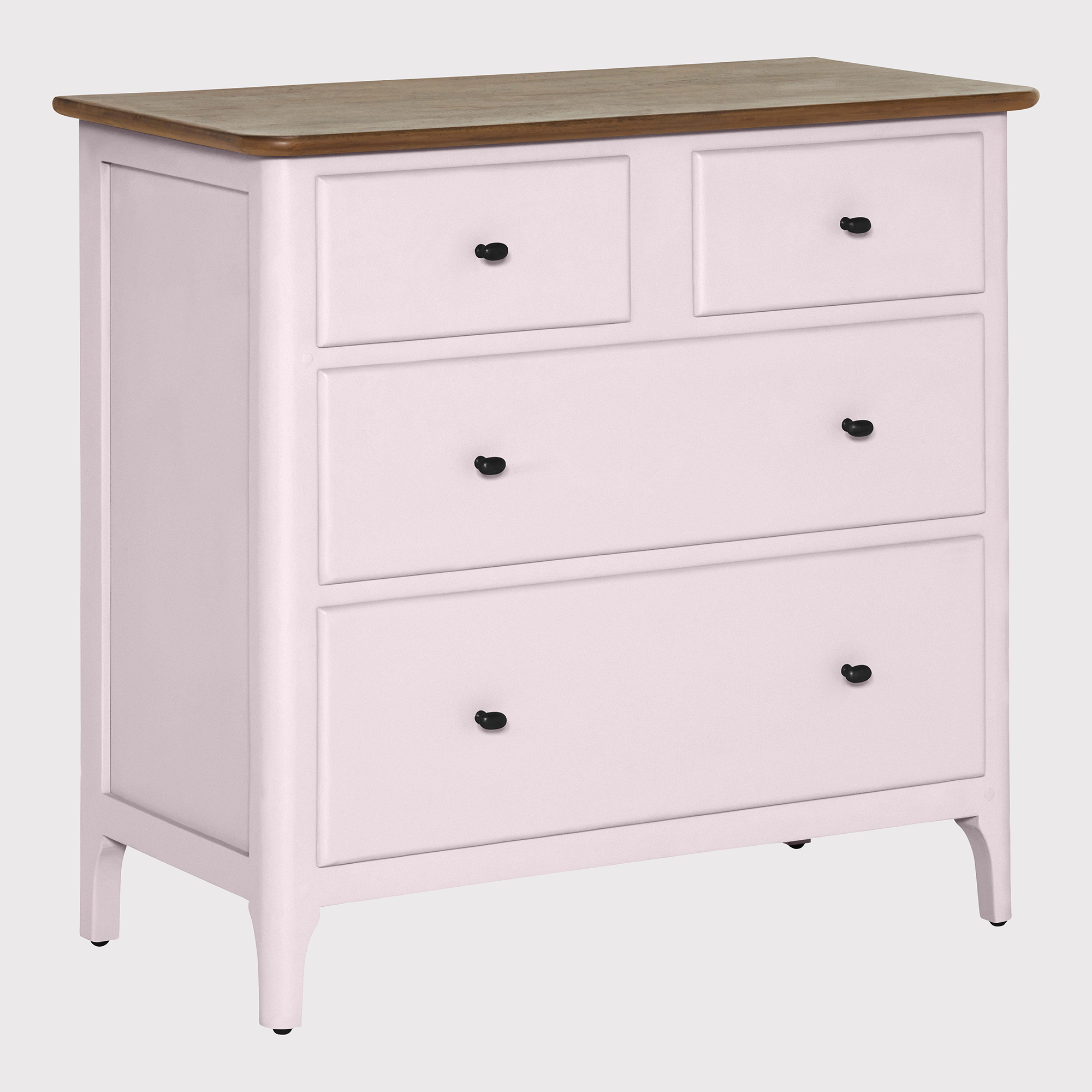 Painted Collection Oakley 4 Drawer Chest, Pink | Barker & Stonehouse