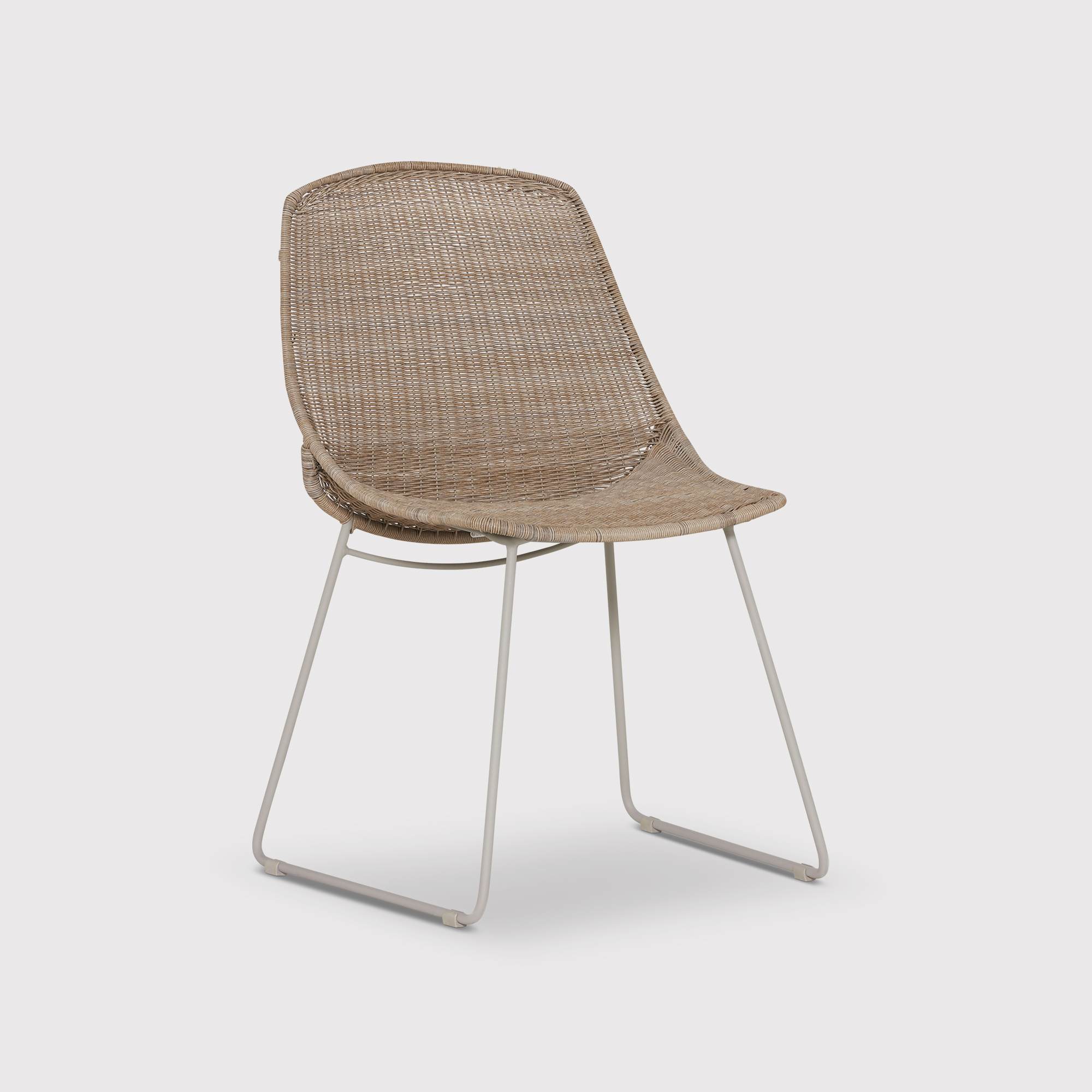 Plastic weave store outdoor chairs