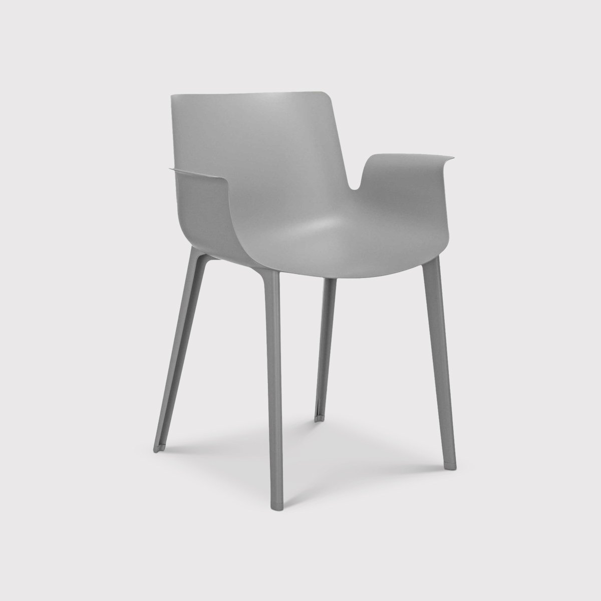 Kartell Piuma Dining Dining Chair With Arms, Grey | Barker & Stonehouse