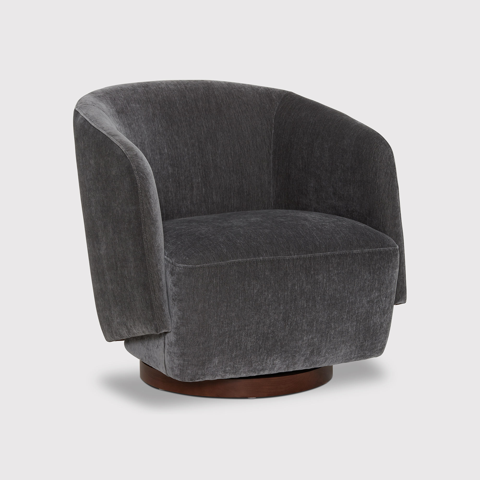 Pellaro Swivel Armchair, Grey Fabric | Barker & Stonehouse