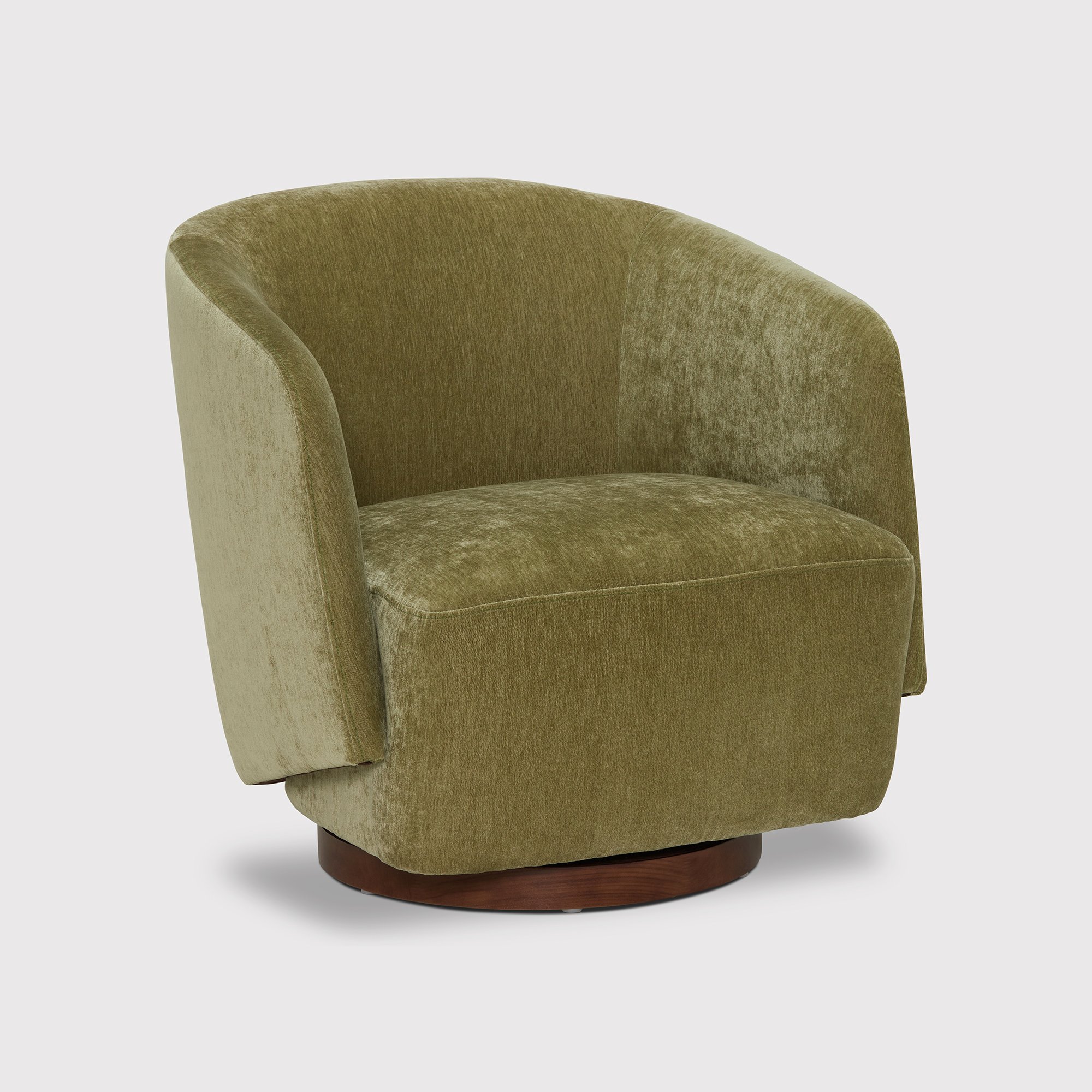 Pellaro Swivel Armchair, Green Fabric | Barker & Stonehouse