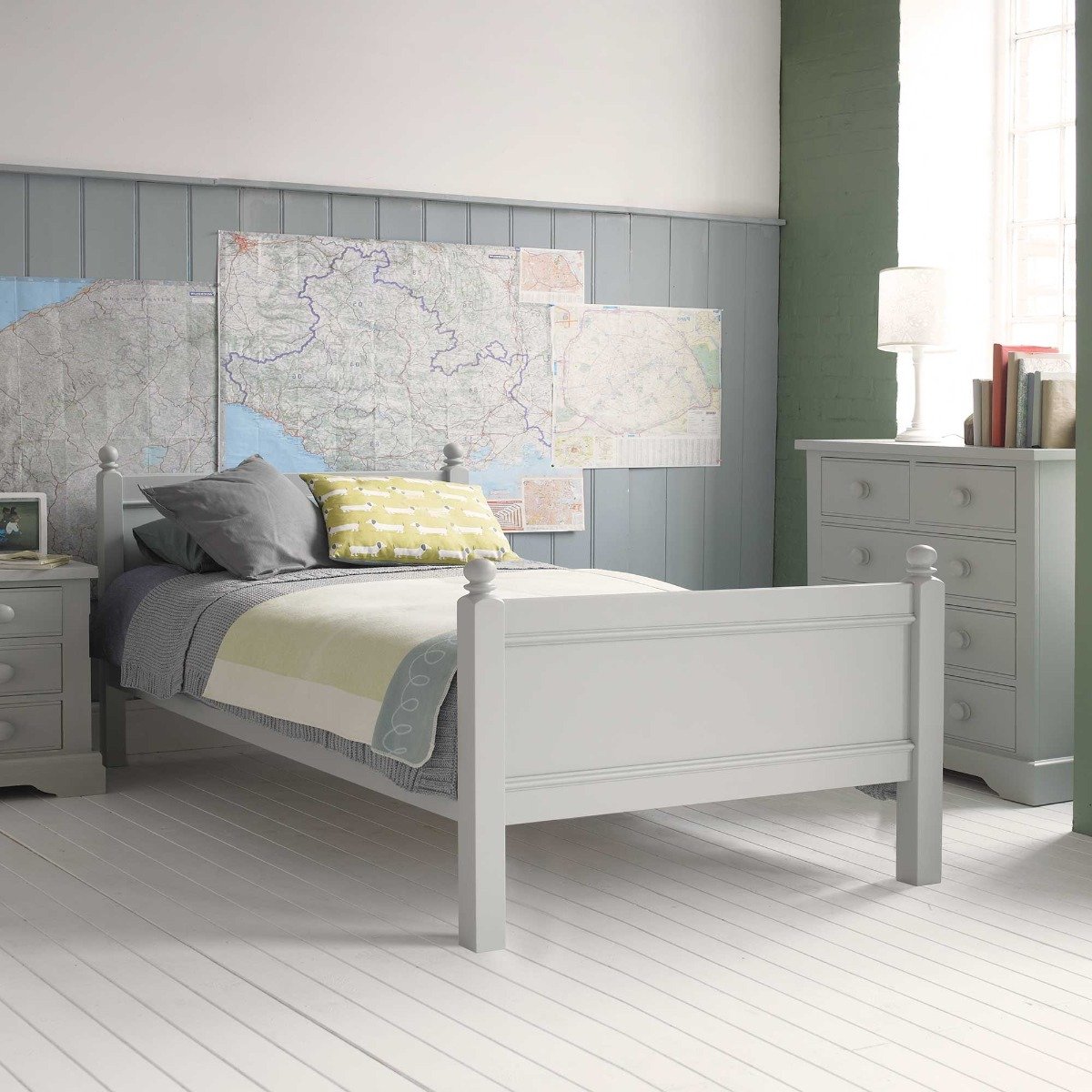 Pippin Small Double Bed, Grey | Barker & Stonehouse