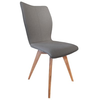 Poppy Dining Chair With Oak Legs, Grey | Barker & Stonehouse