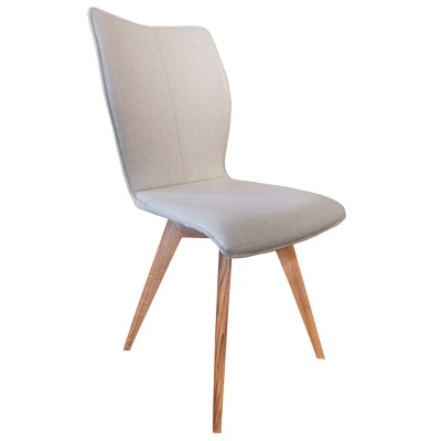 Poppy Dining Chair With Oak Legs, Neutral | Barker & Stonehouse