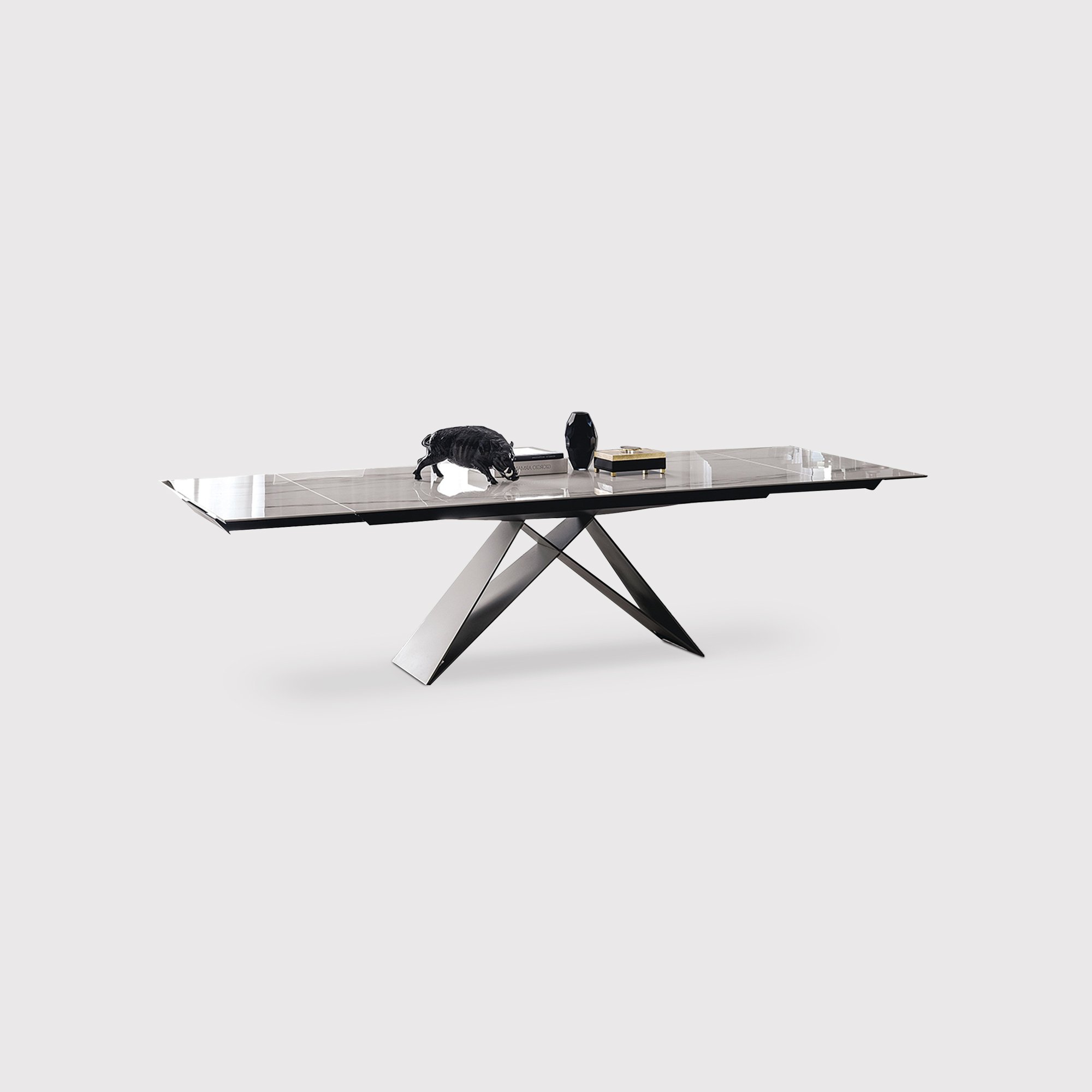 Cattelan Italia Premier Keramik Drive Extending Table 160-236cm, Grey | Barker & Stonehouse