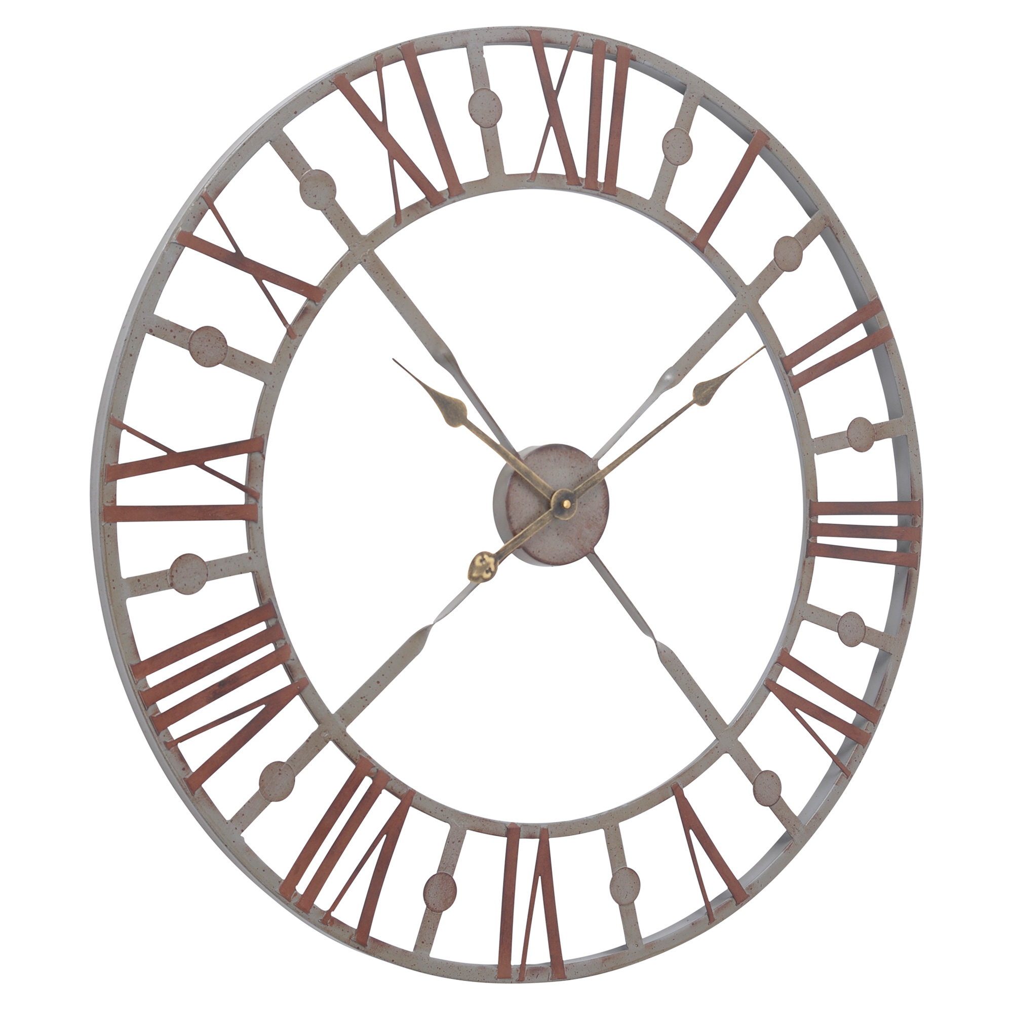 Rustic Skeleton Wall Clock, Grey Barker & Stonehouse