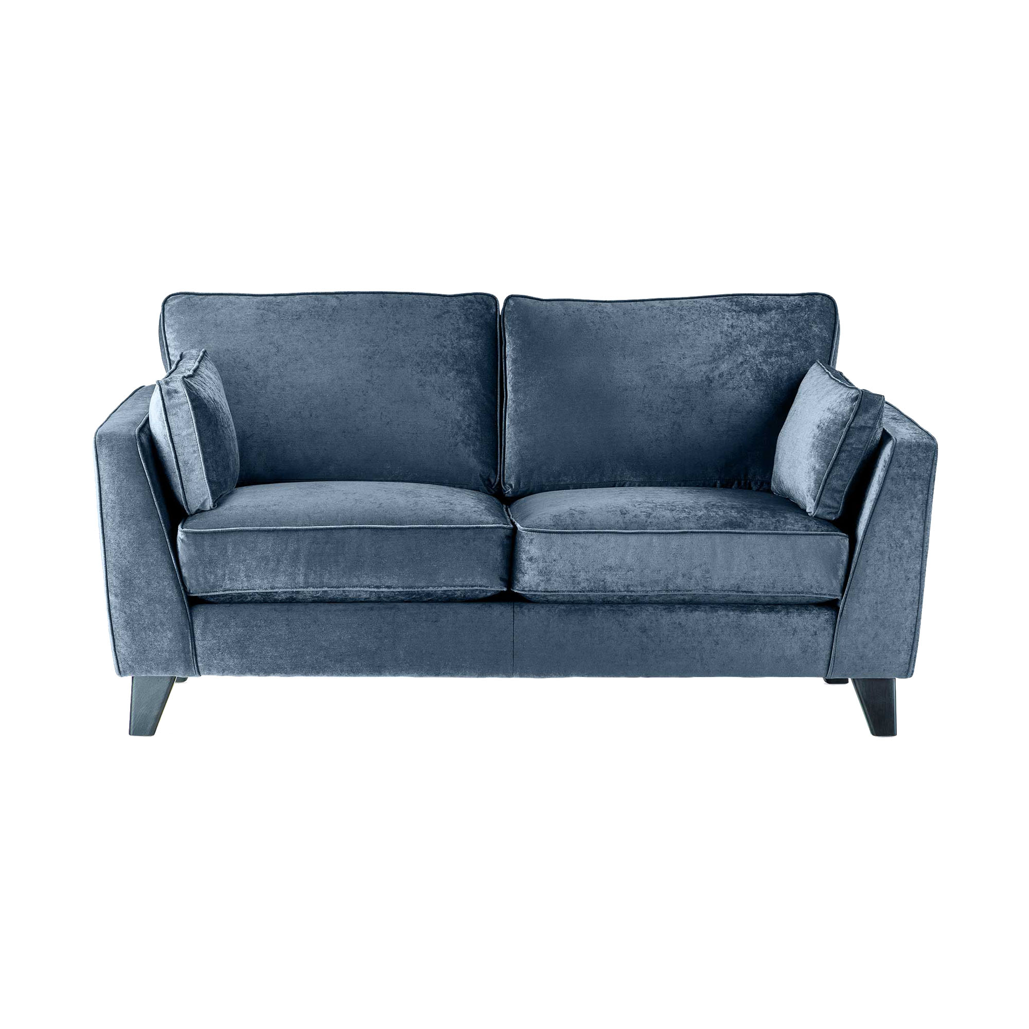 Rene 2 Seater Sofa Without Scatters, Blue Fabric | Barker & Stonehouse