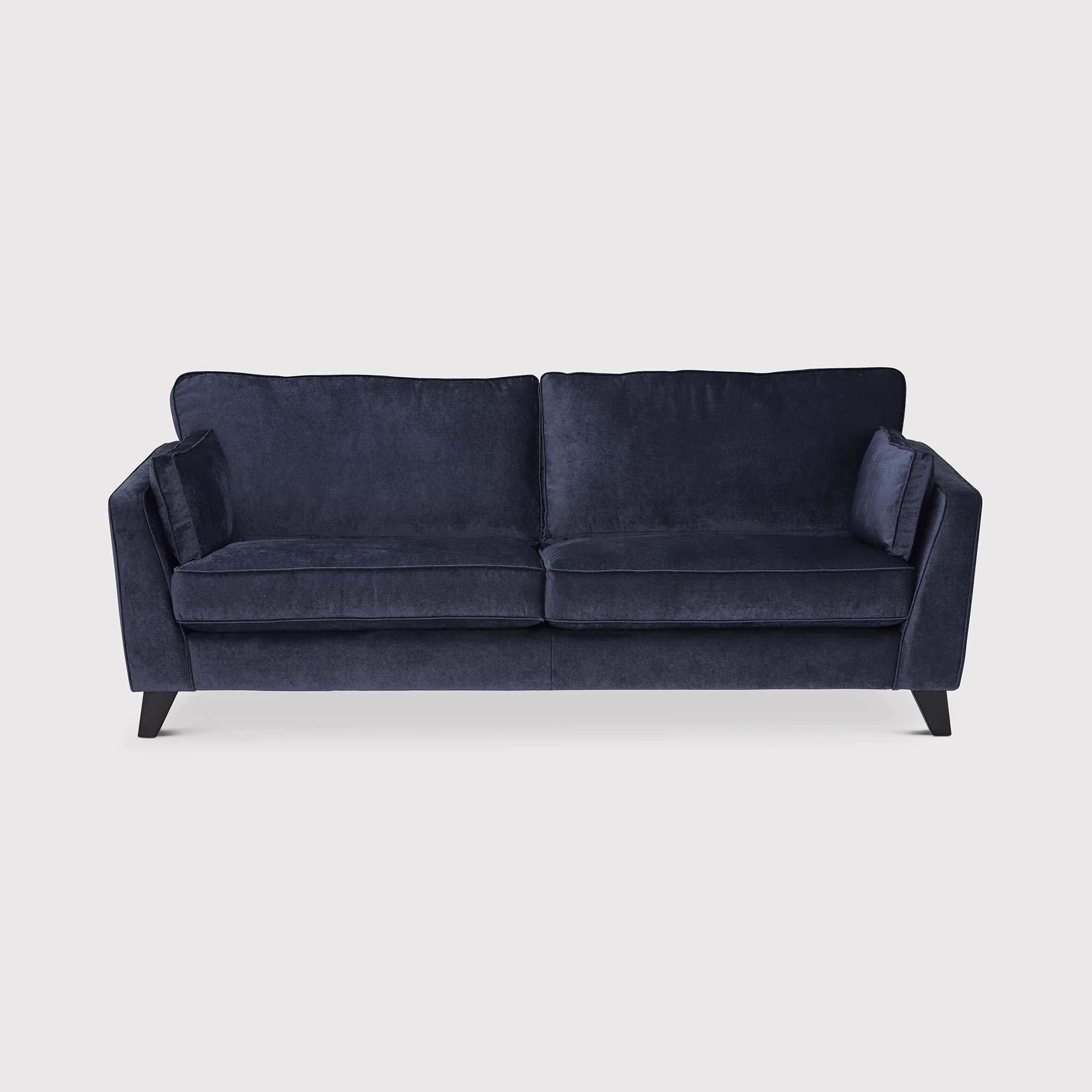 Rene 4 Seater Sofa Without Scatters, Blue Fabric | Barker & Stonehouse