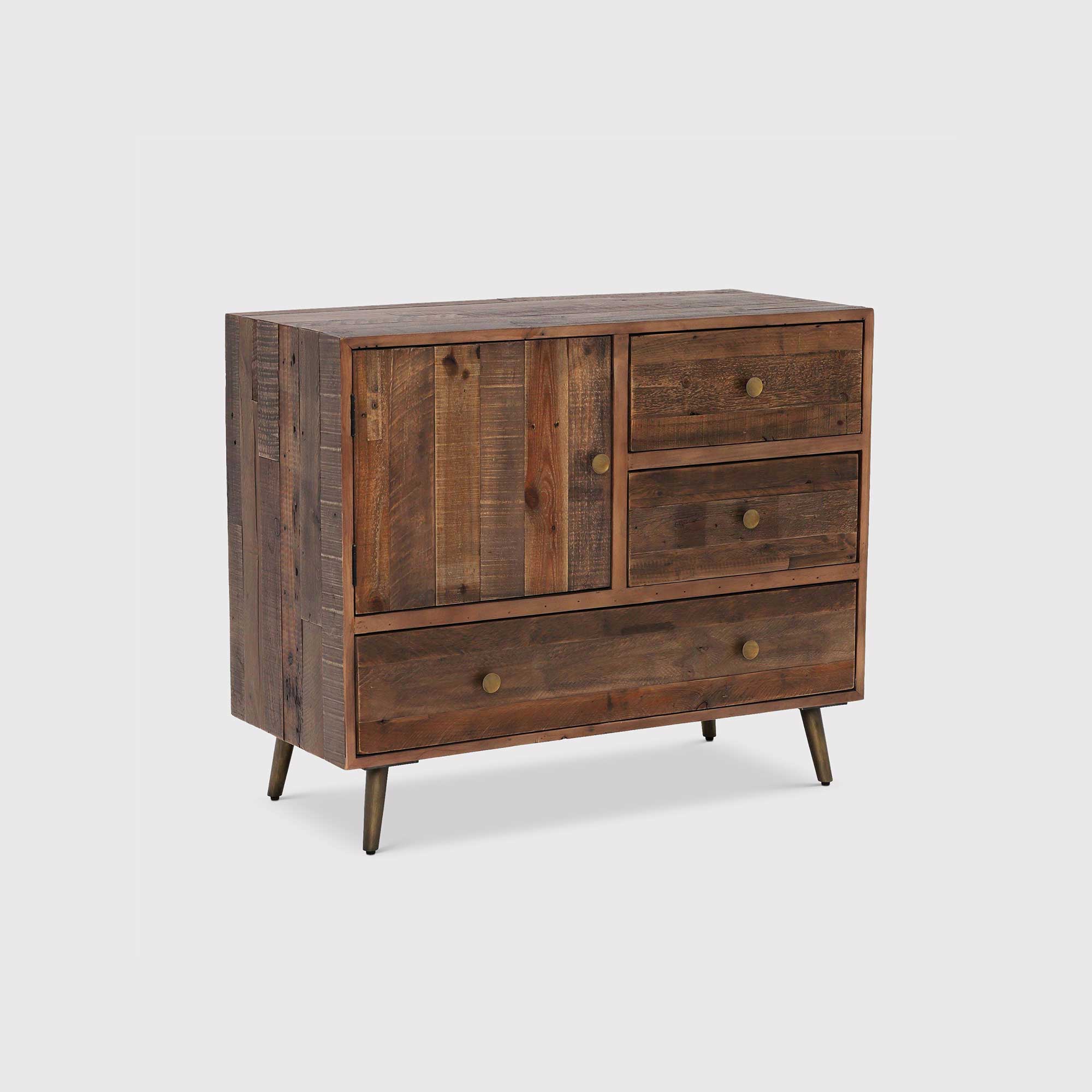 Modi 3 Drawer & Door Buffet Cabinet, Brown | Barker & Stonehouse