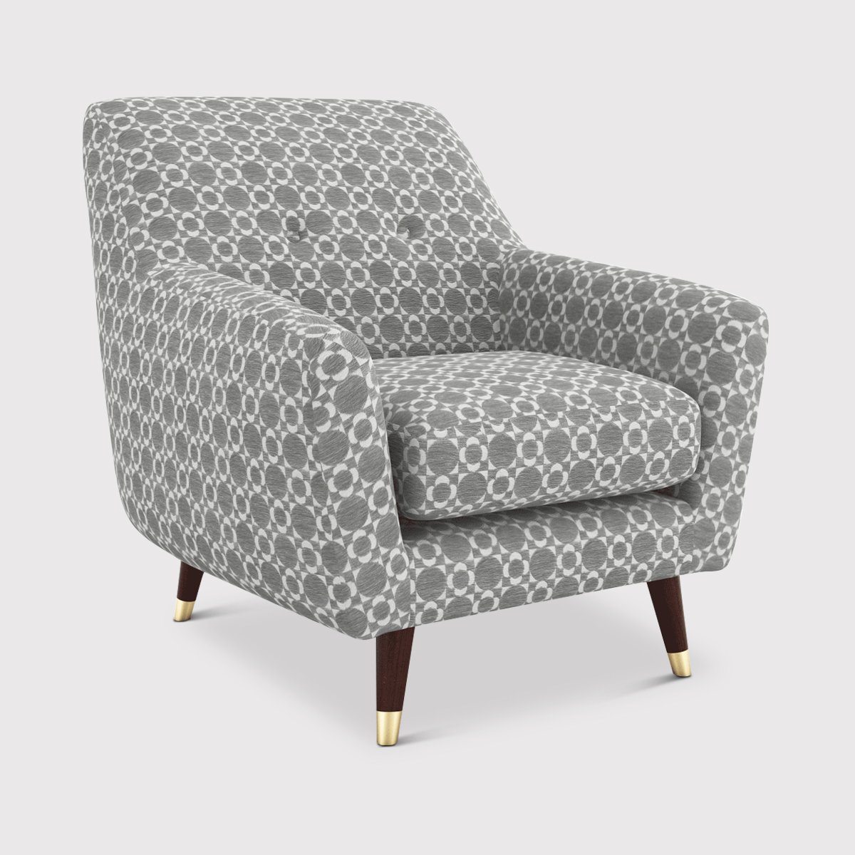 Orla Kiely Rose Armchair, Grey Fabric | Barker & Stonehouse