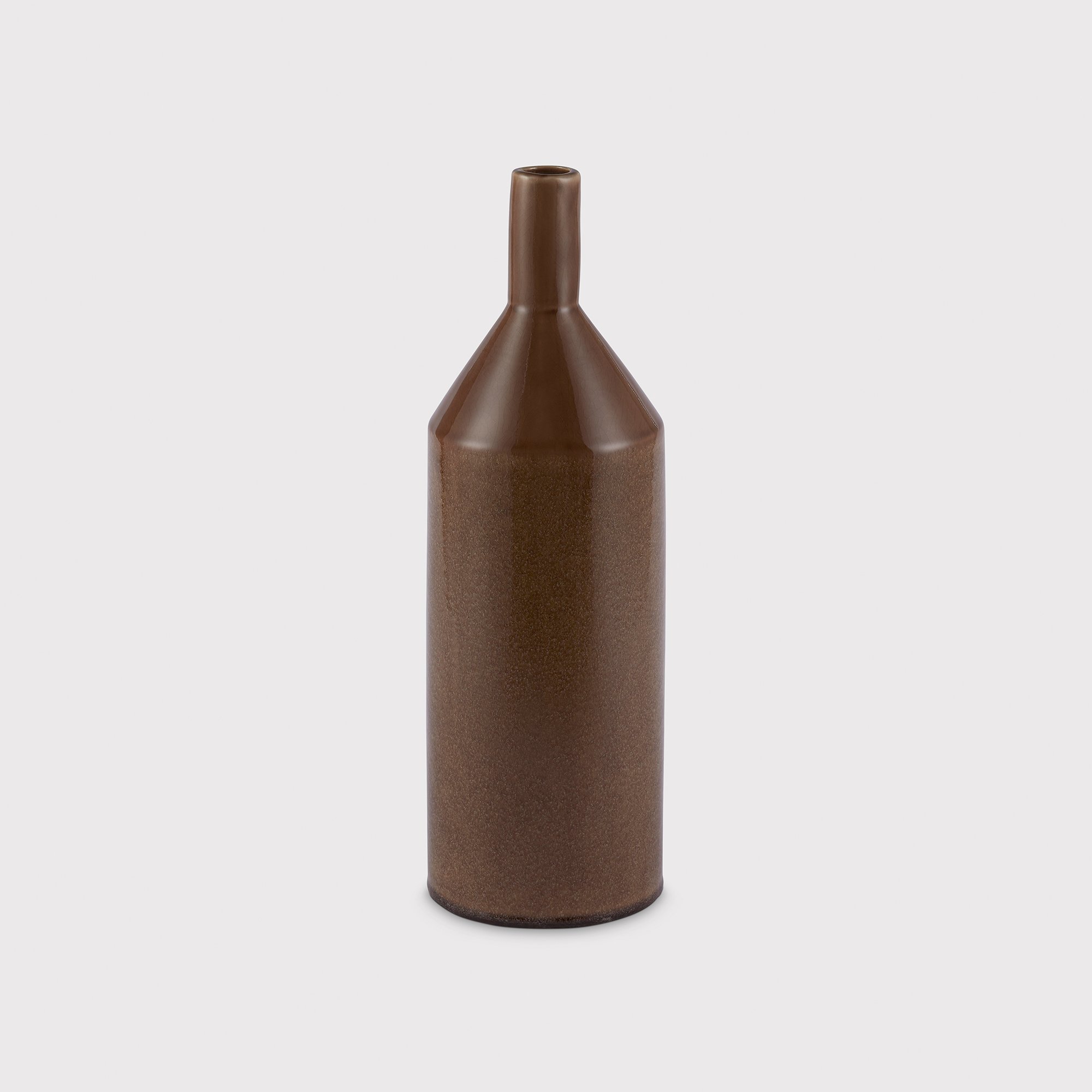 Rust Ceramic Vase, Brown | Barker & Stonehouse