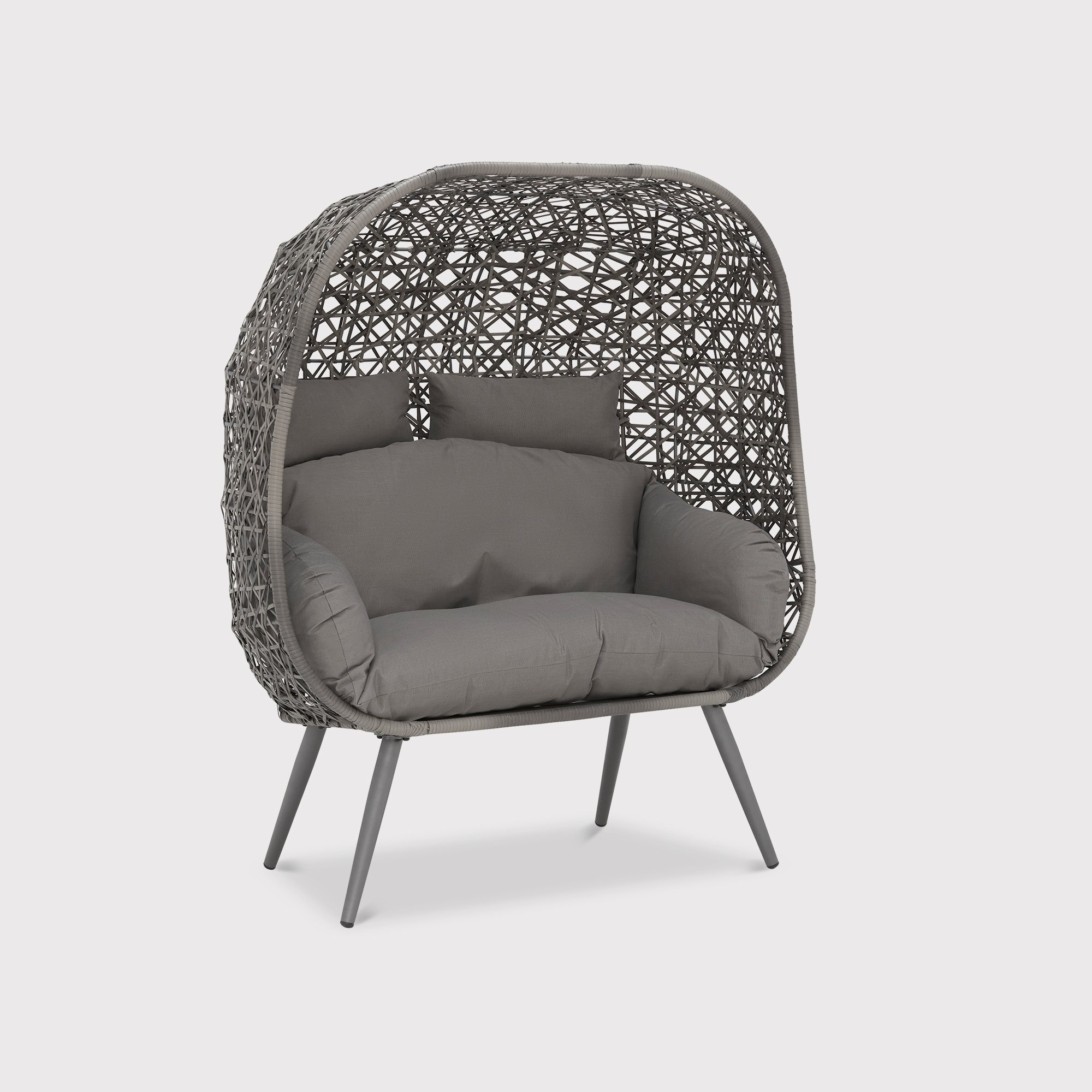 Riviera Double Egg Chair, Grey | Barker & Stonehouse