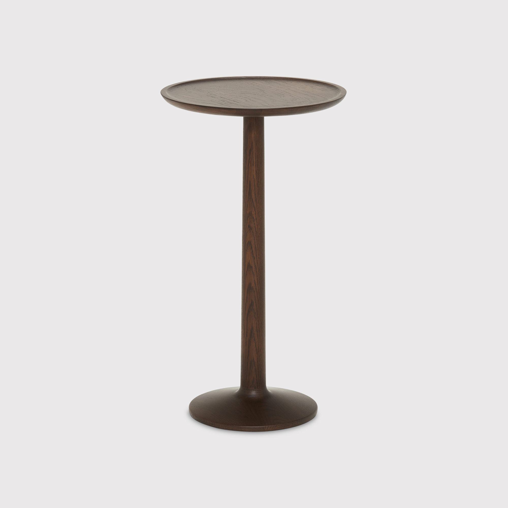 Ercol Siena High Side Table, Round, Brown | Barker & Stonehouse