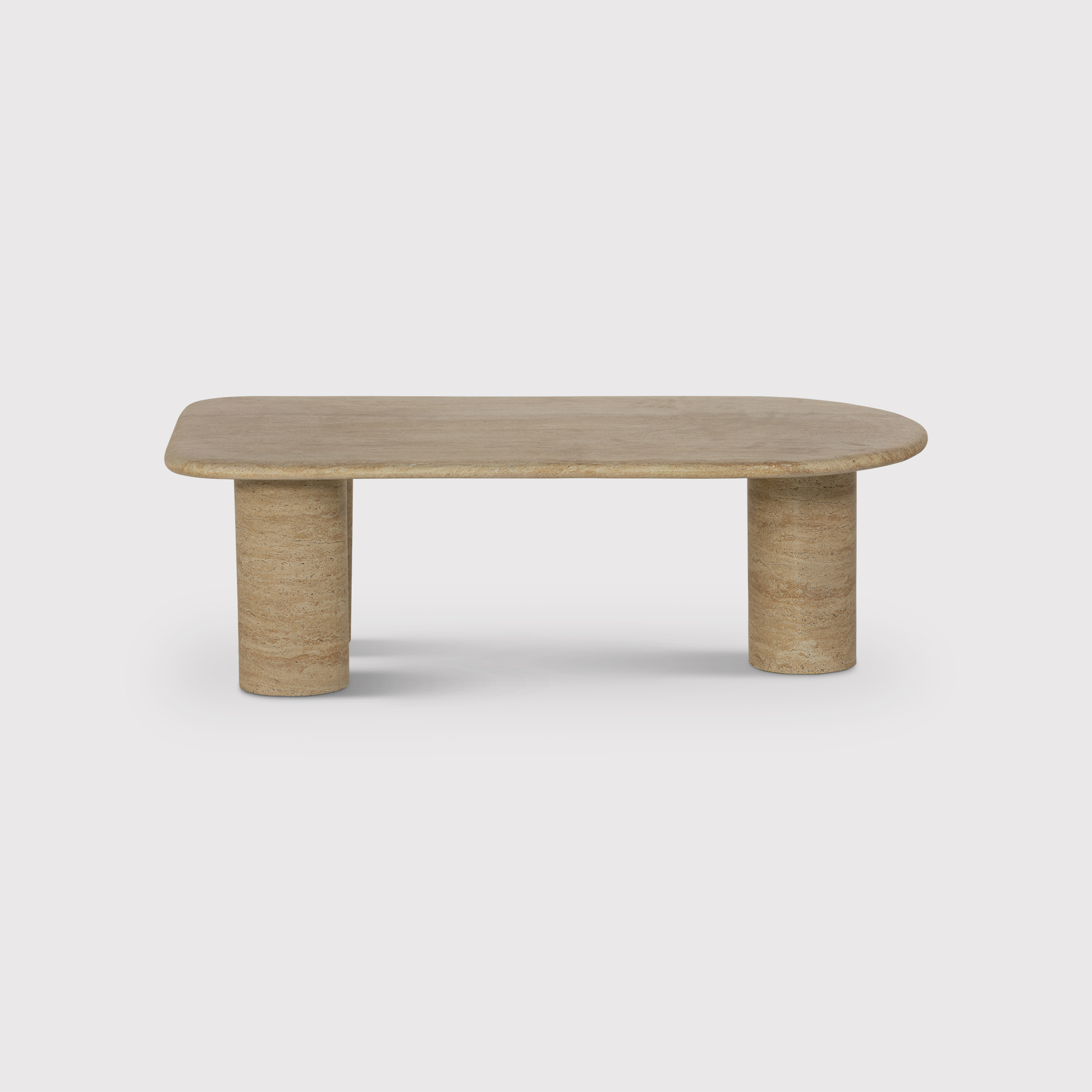 Sierra Round End Coffee Table 110cm X 55cm X 35cm, Neutral | Barker & Stonehouse