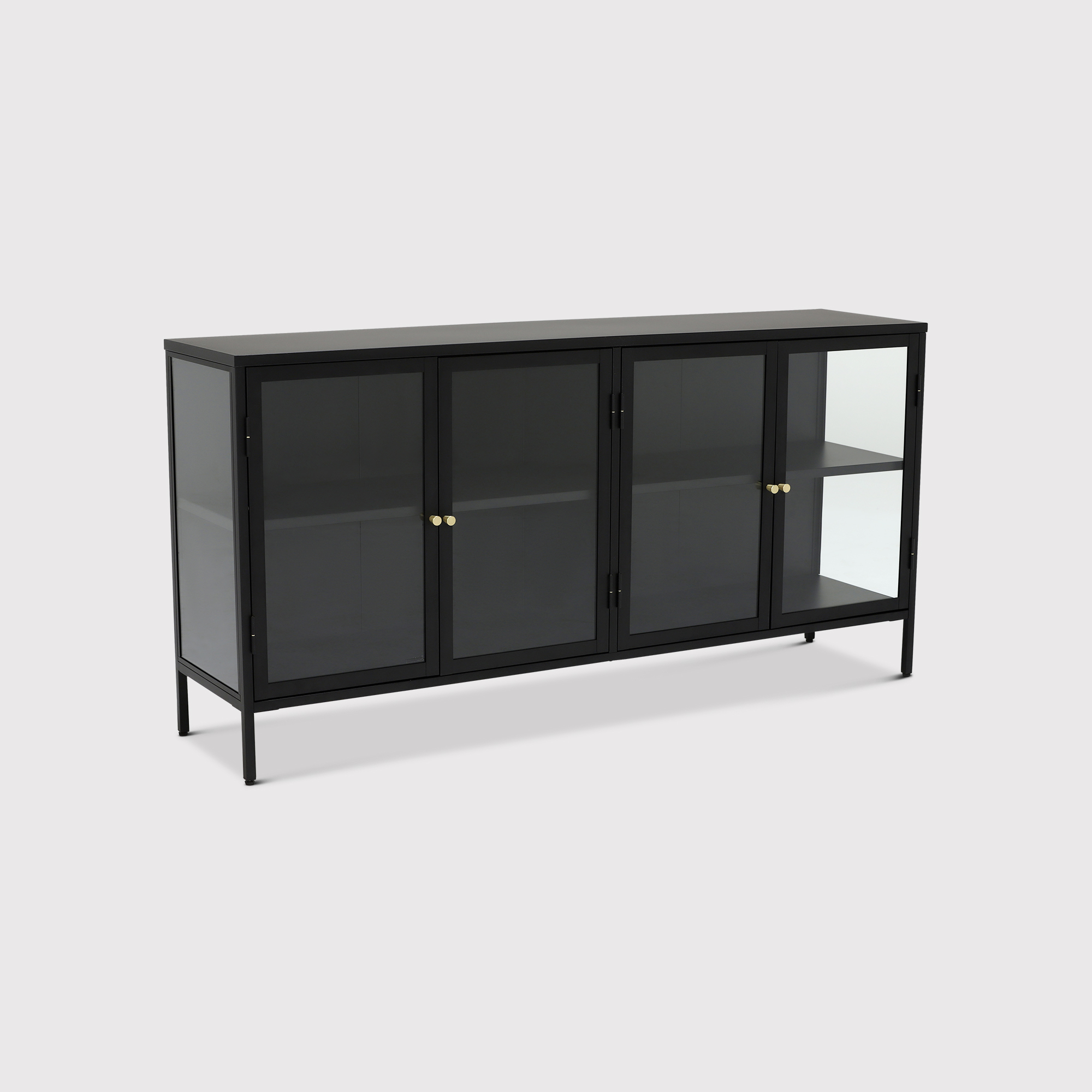 Salinas 4 Section Sideboard, Black | Barker & Stonehouse