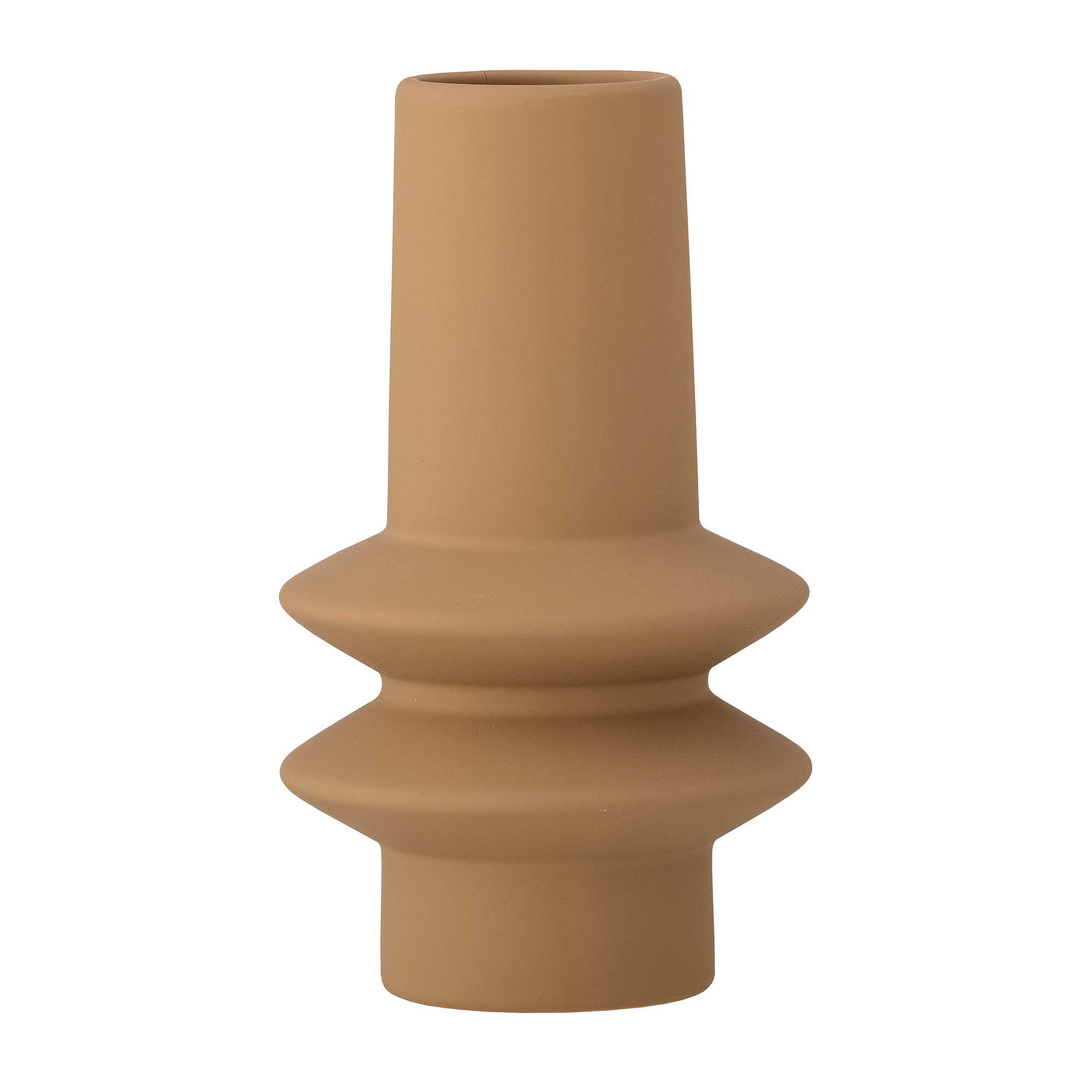 Sculpted Mustard Vase, Brown | Barker & Stonehouse