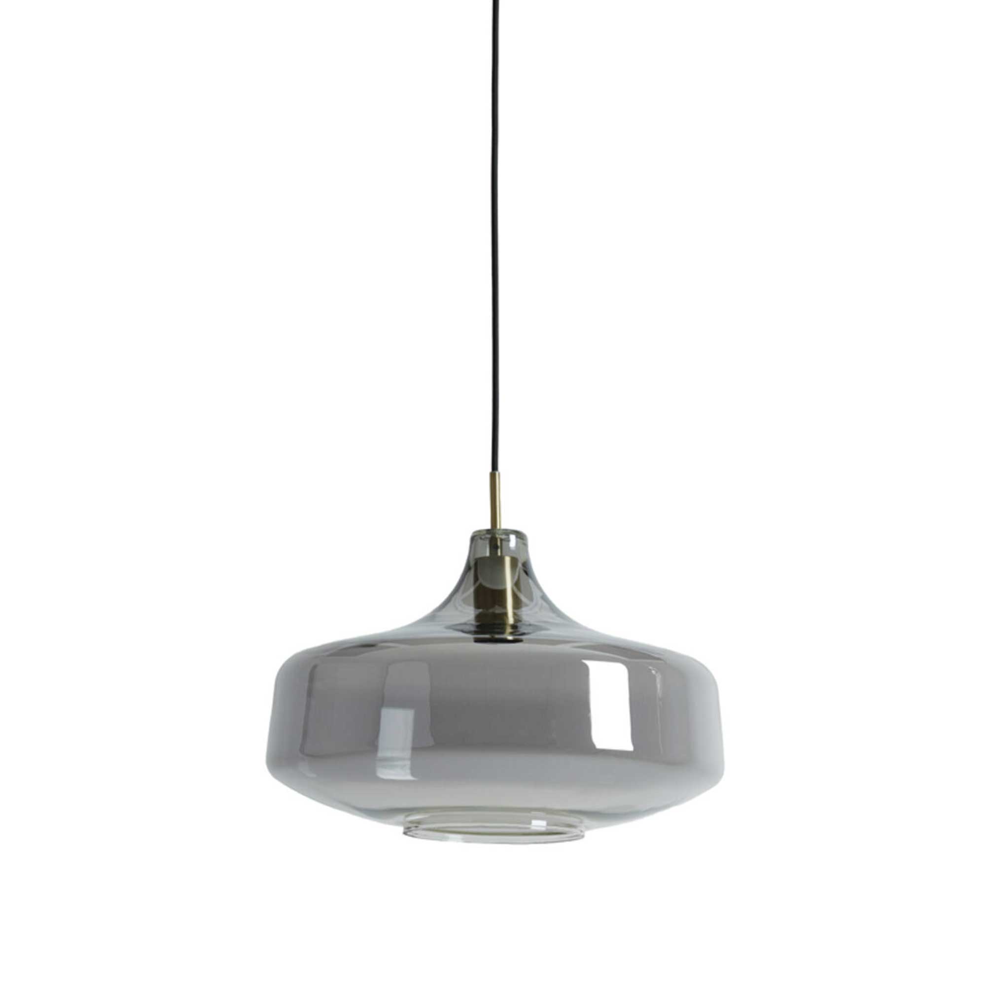 Shaped Glass Pendant Light, Grey | Barker & Stonehouse