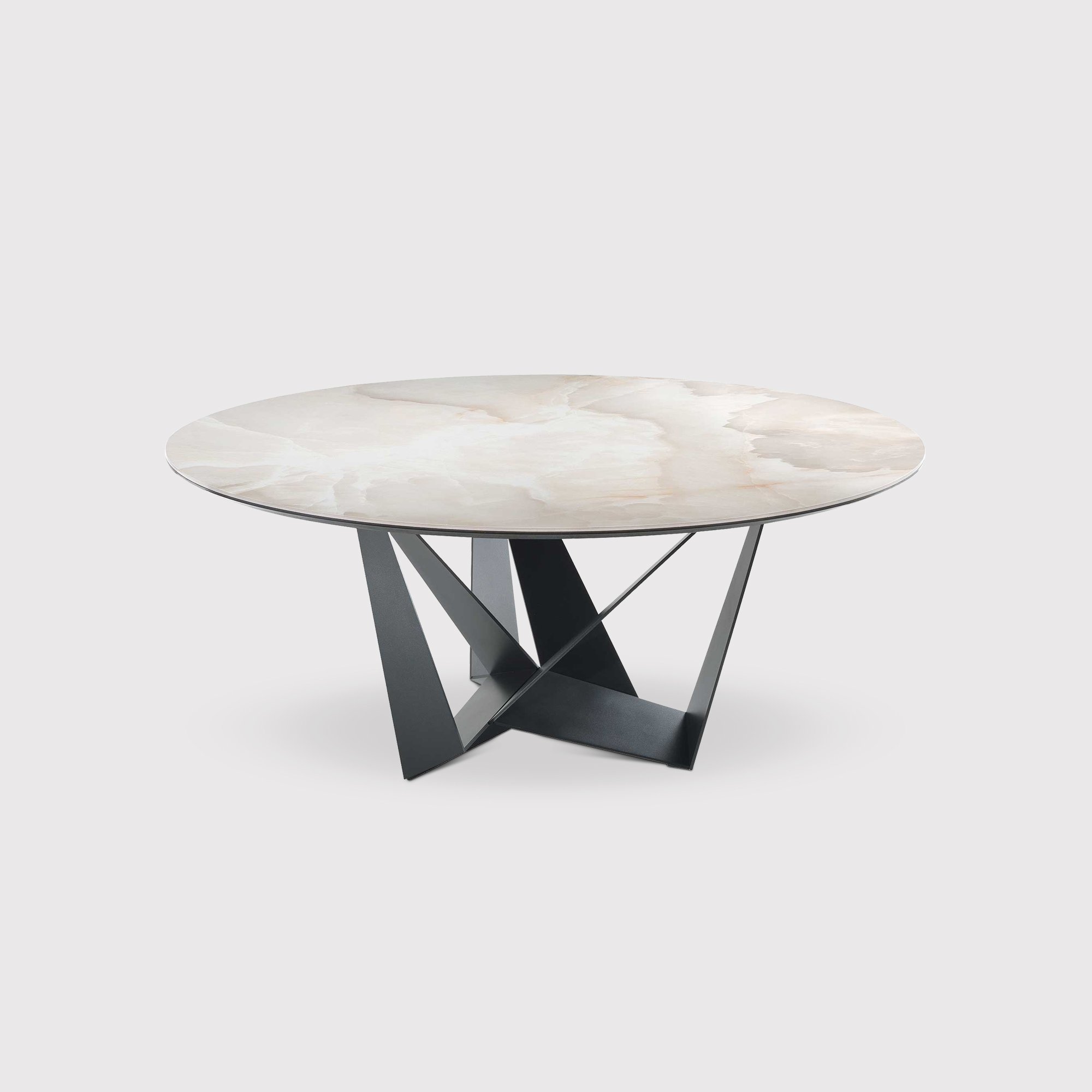 Cattelan Italia Skorpio Keramik Round Table, Round, Black | Barker & Stonehouse