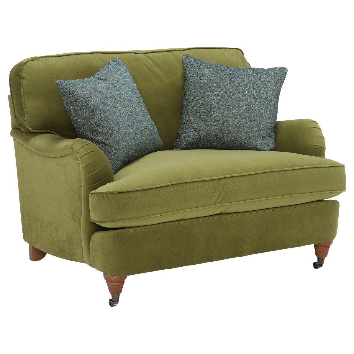 Sloane Loveseat Sofa, Green Fabric | Barker & Stonehouse