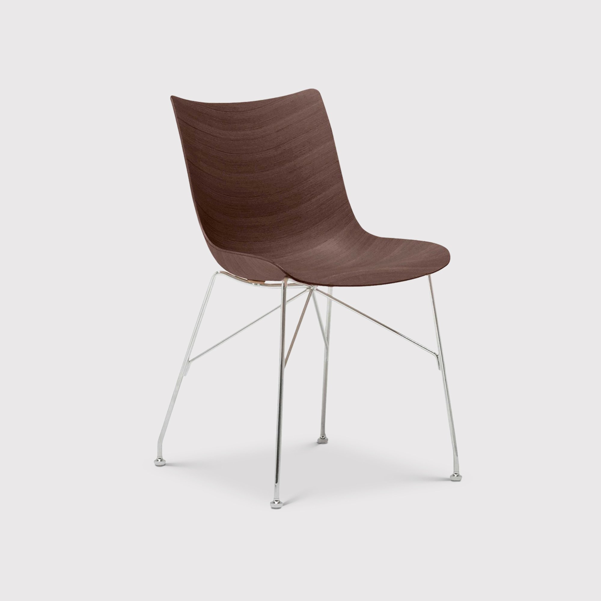 Kartell Smartwood Dining Chair, Brown | Barker & Stonehouse