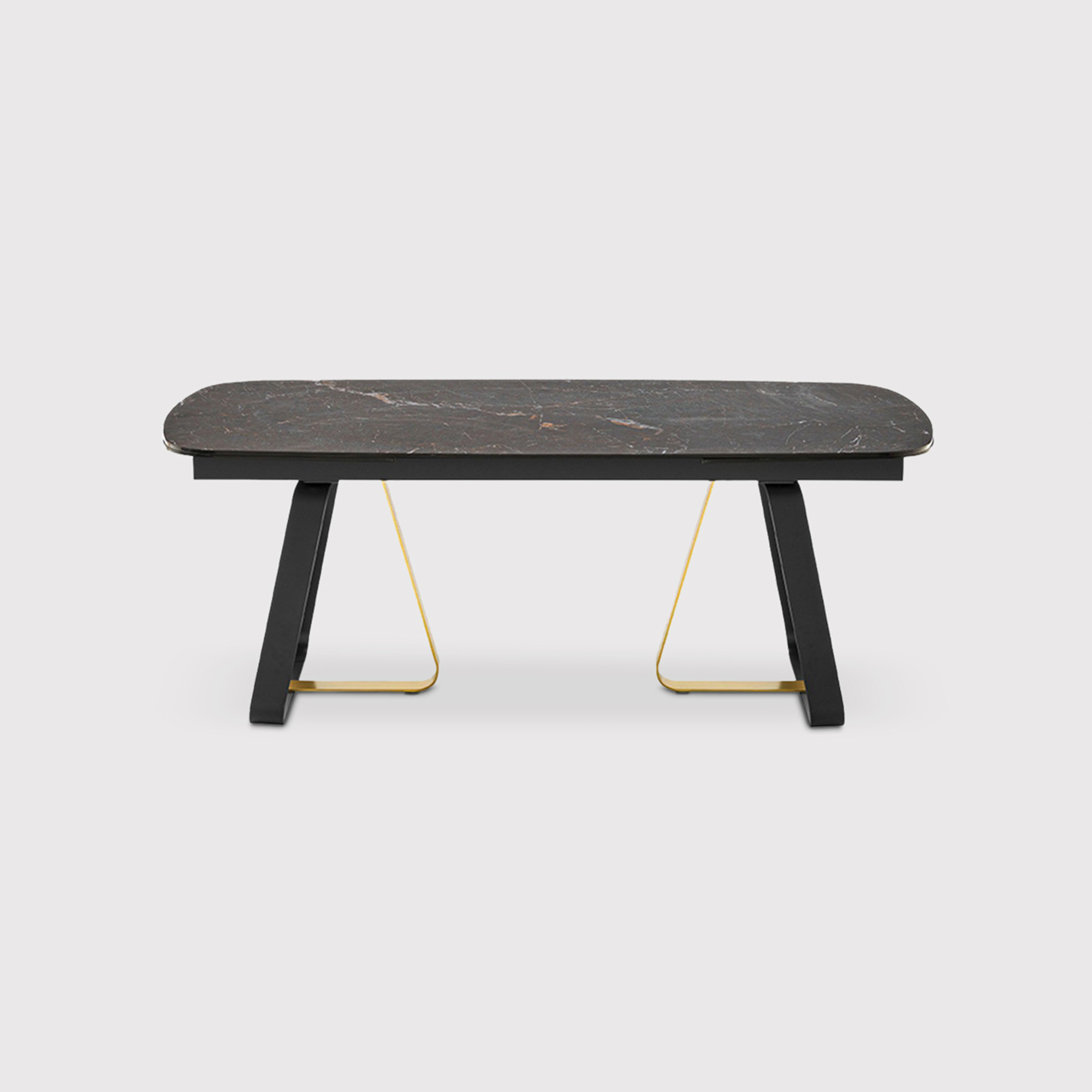 Calligaris Sunshine Shaped Extending Dining Table 200x100cm, Black | Barker & Stonehouse