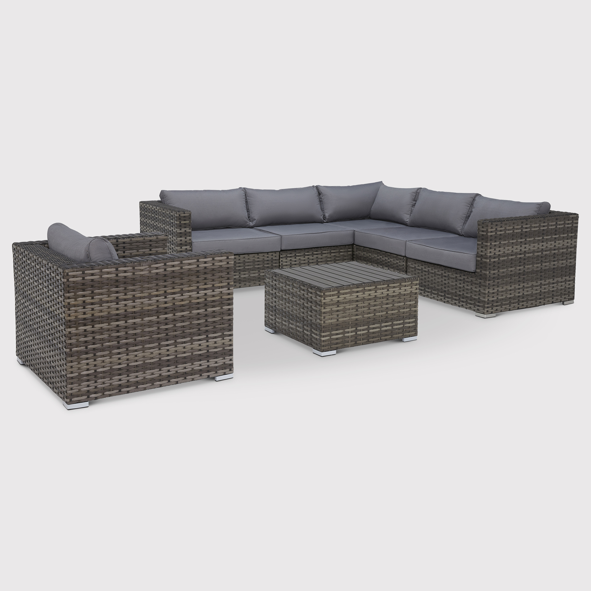 Syros Rattan Garden Corner Sofa Furniture Set Barker Stonehouse