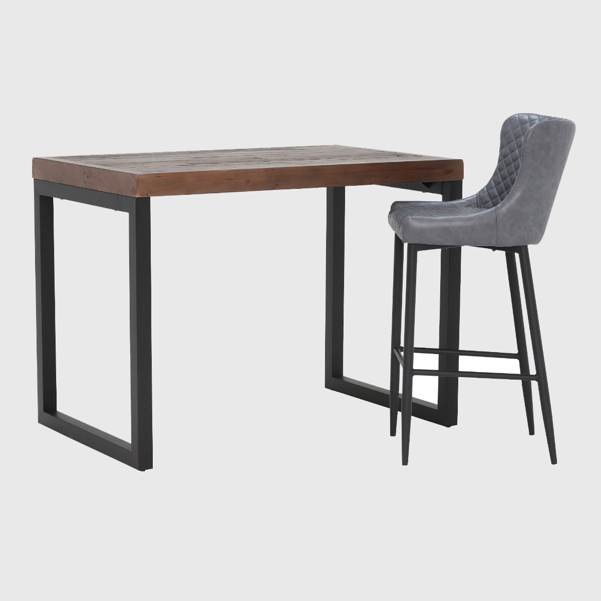 Tacoma Bar Table & 2 Rivington Bar Stools, Brown | Barker & Stonehouse