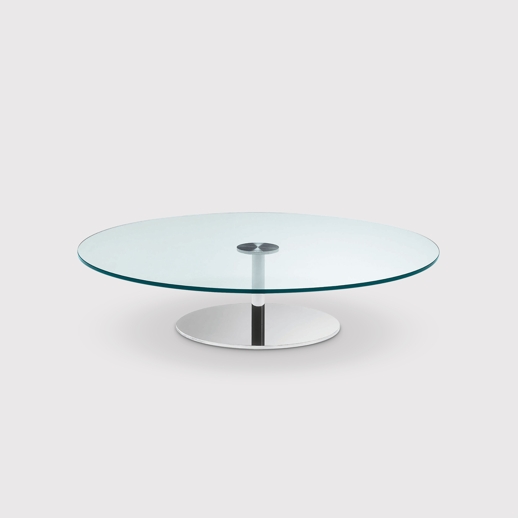 Tonelli Farniente Alto Tondo Dining Table, Round, Clear Glass | Barker & Stonehouse
