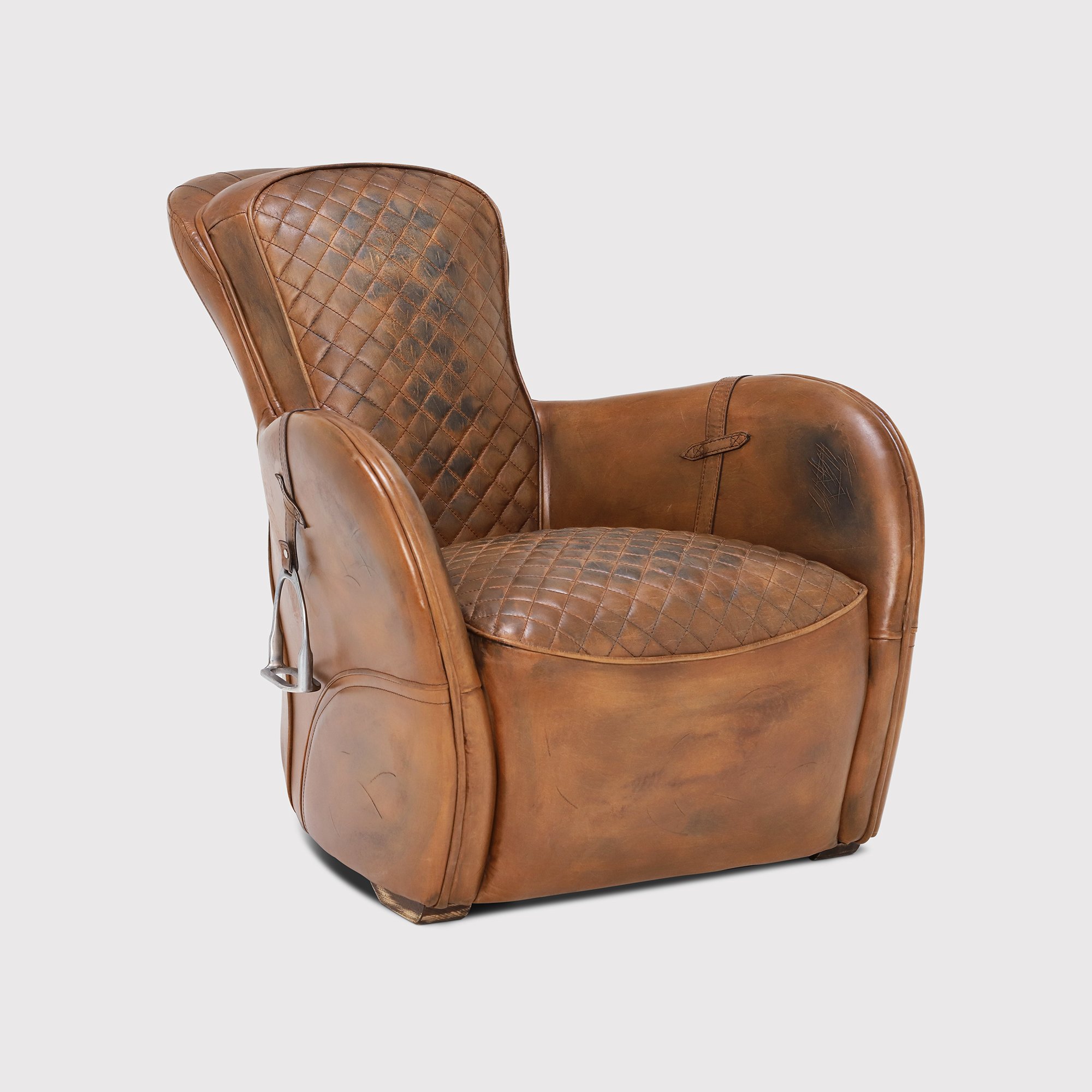 Timothy Oulton Saddle Armchair, Brown Leather | Barker & Stonehouse