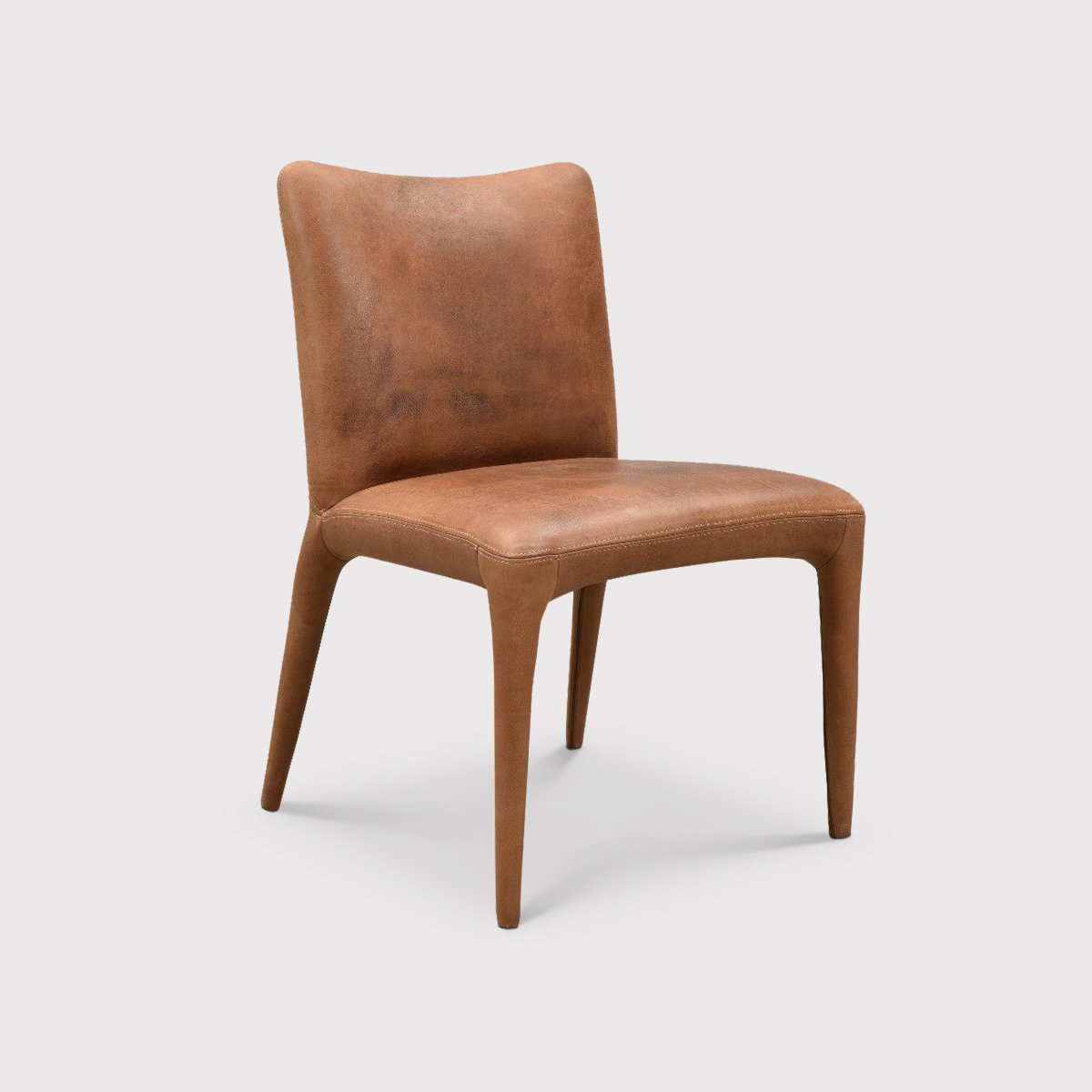 Timothy Oulton Fibi Dining Chair, Brown Leather | Barker & Stonehouse