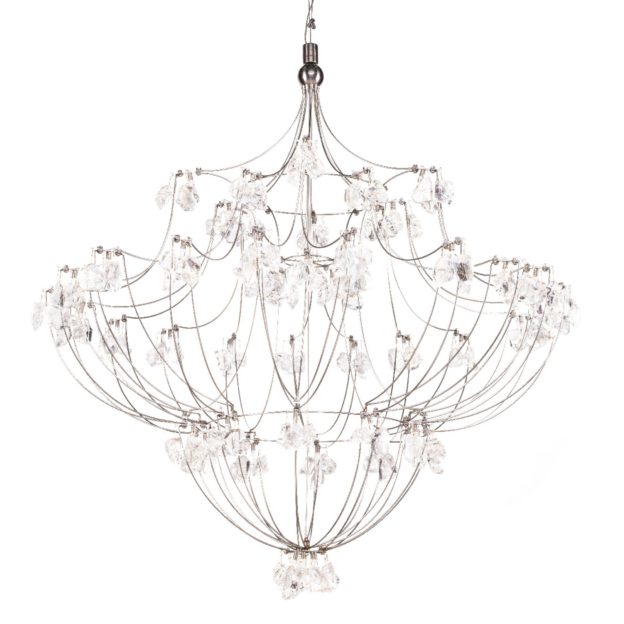 Photo of Timothy oulton classic volt chandelier 117cm in silver