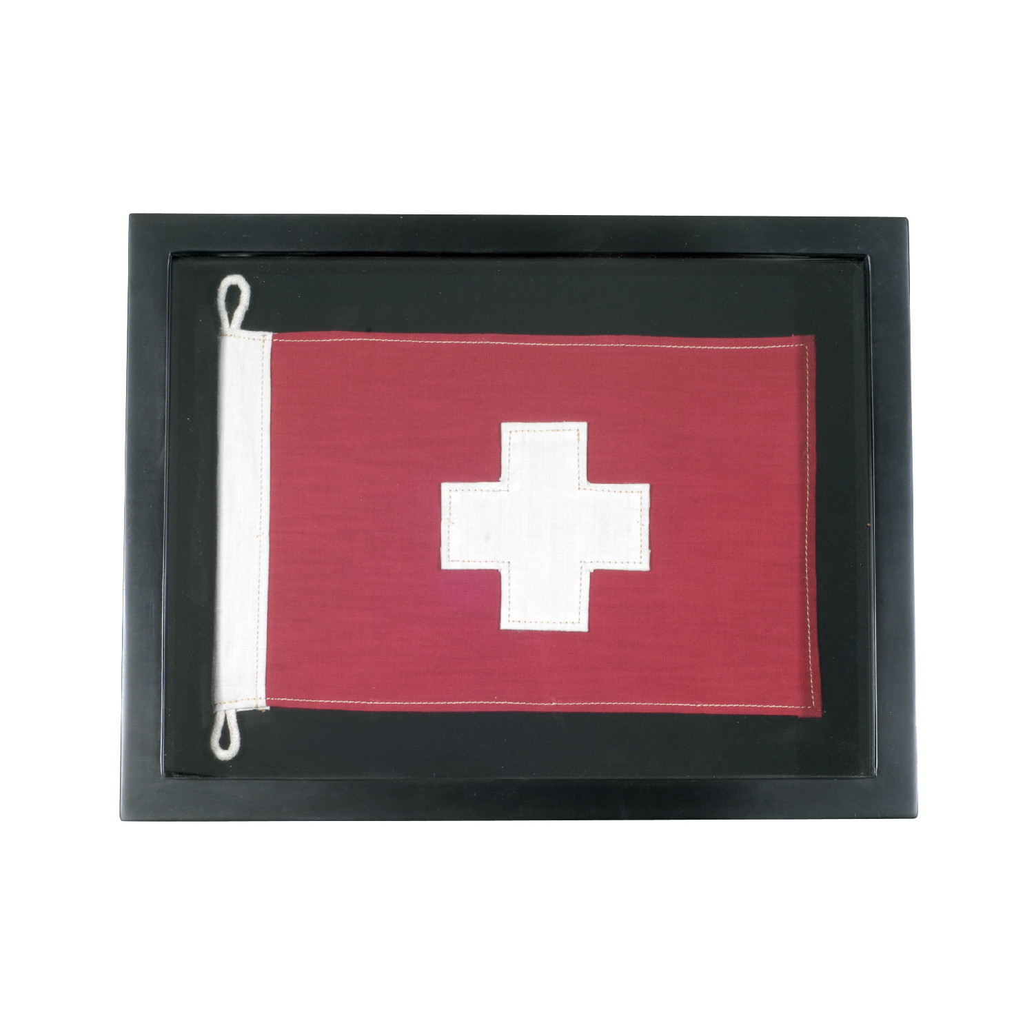 Timothy Oulton Flag Shadow Box Mini 45x35cm Print, Square, Red | Barker & Stonehouse