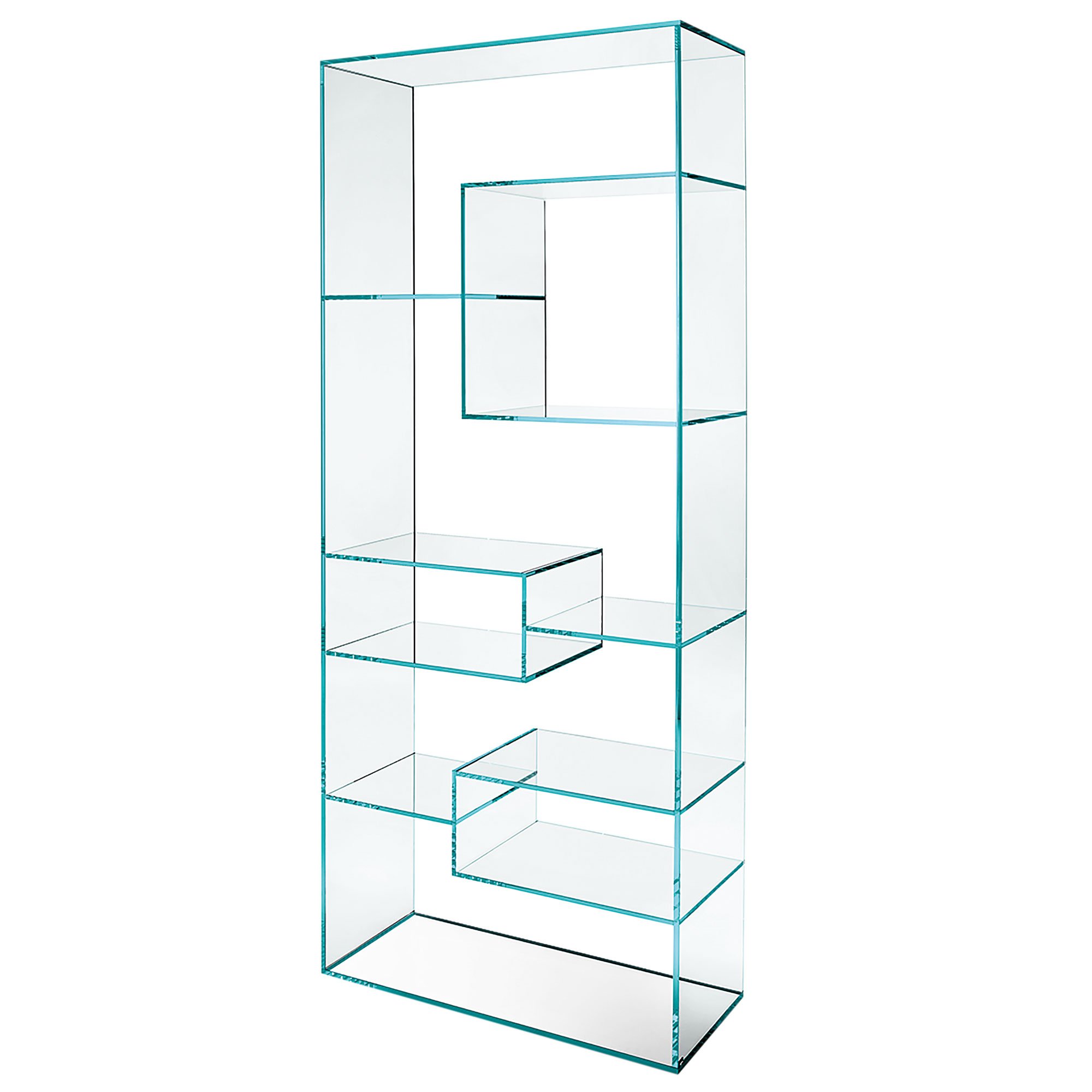 Tonelli Liber Glass Bookcase, Clear | Barker & Stonehouse