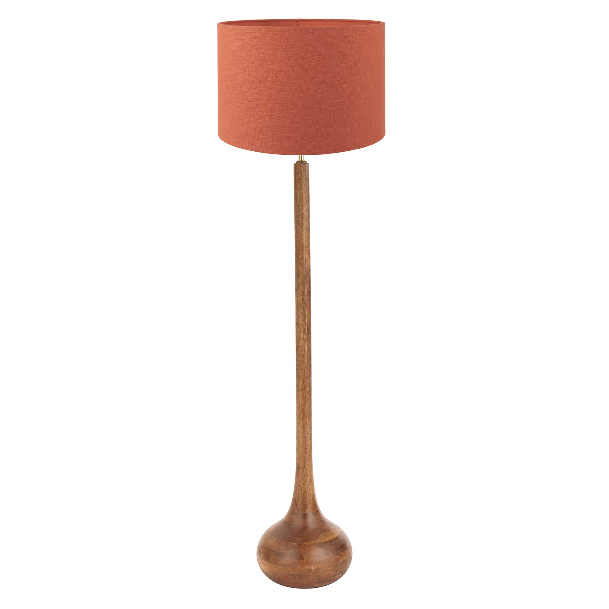 Tall Wooden Floor Lamp, Brown | Barker & Stonehouse