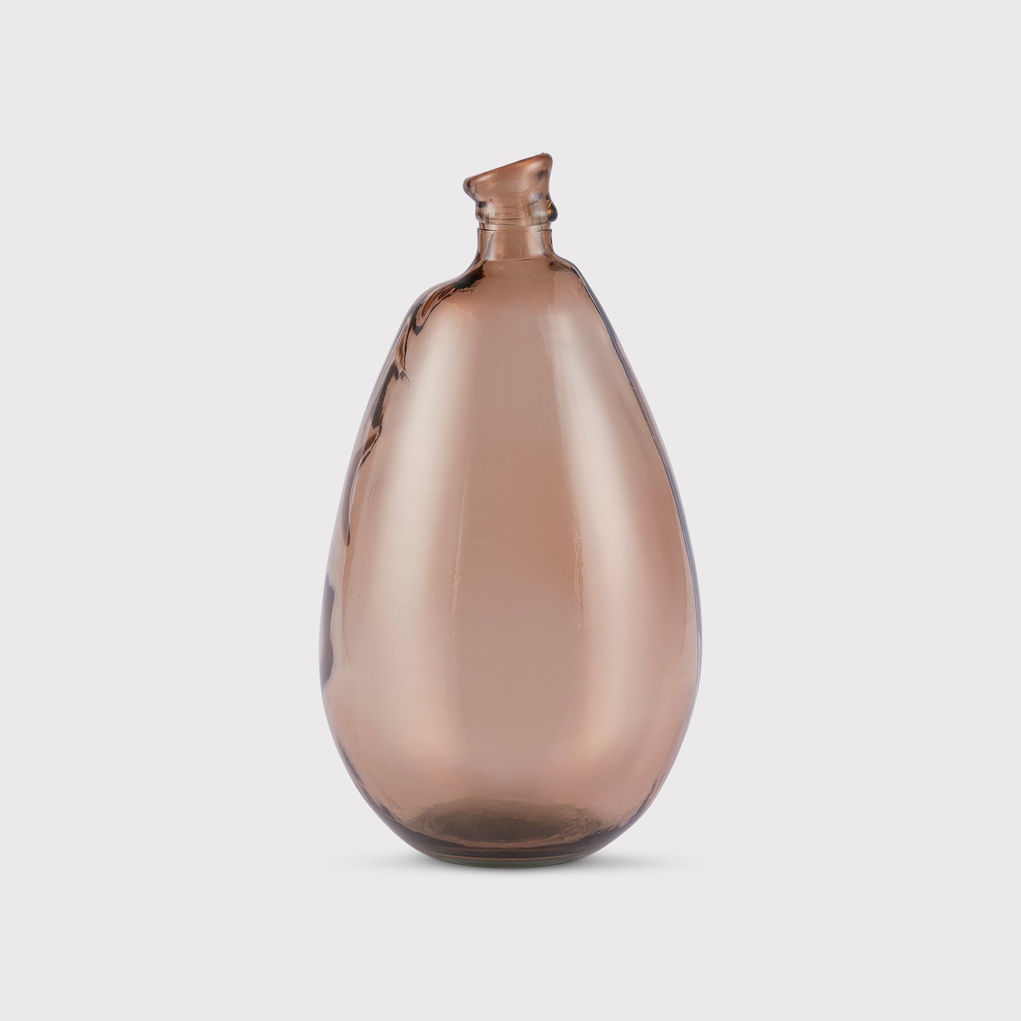 Tall Natural Glass Vase, Neutral | Barker & Stonehouse