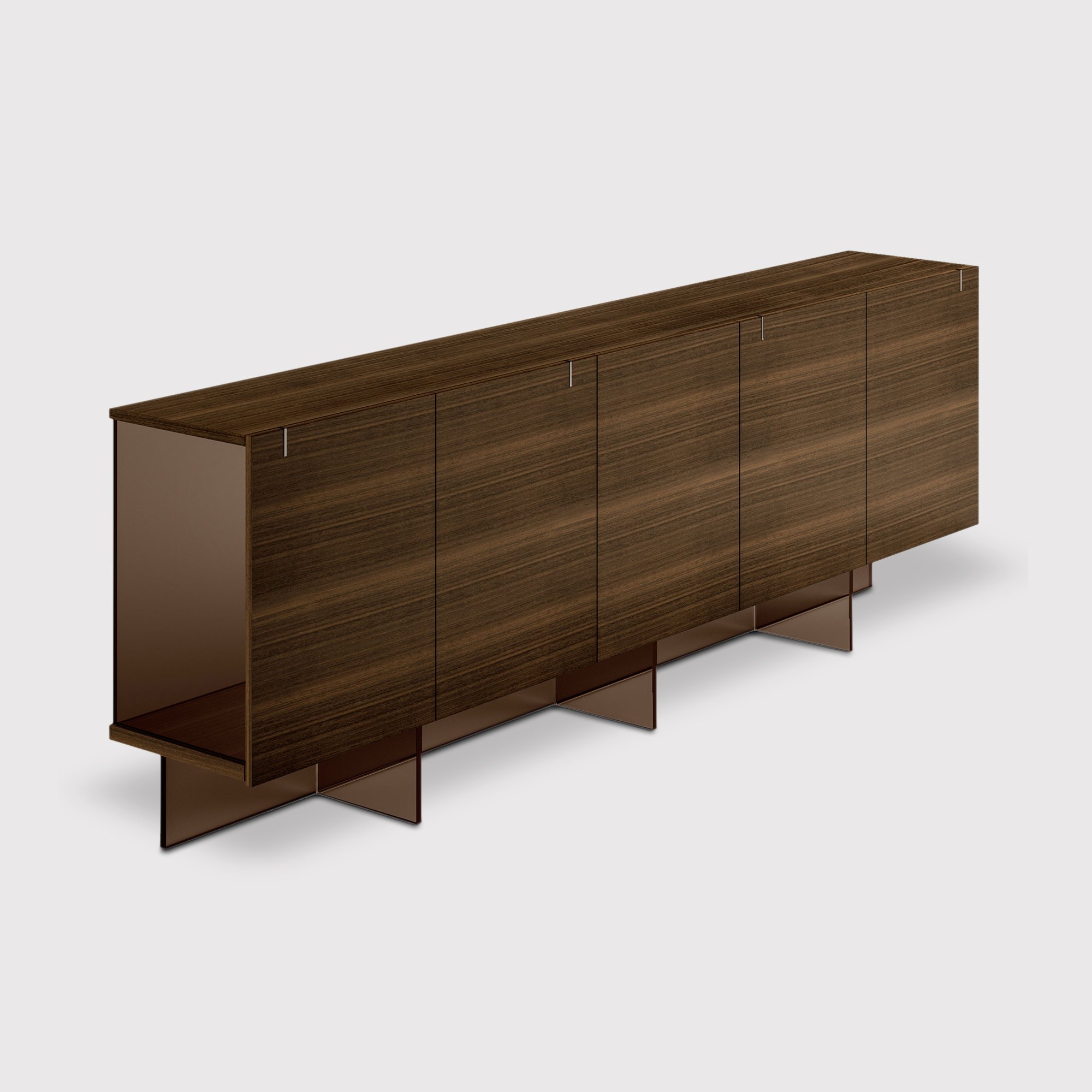Tonelli Major Sideboard With 5 Sliding Doors, Brown | Barker & Stonehouse