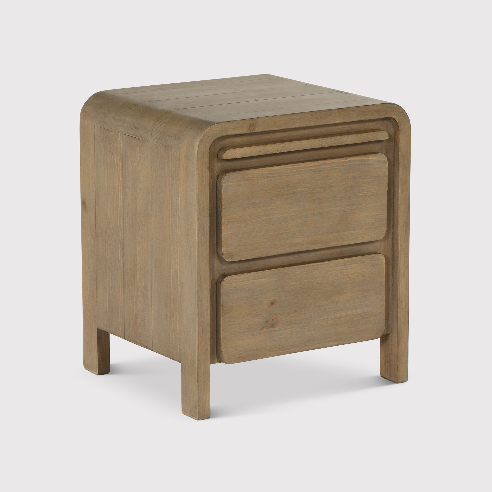 Tosca 2 Drawer Bedside Cabinet, Brown | Barker & Stonehouse